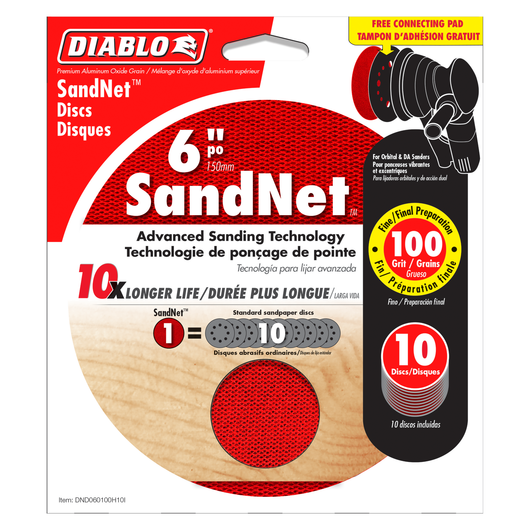 Diablo 6 in. SandNET™ Discs with Connection Pad