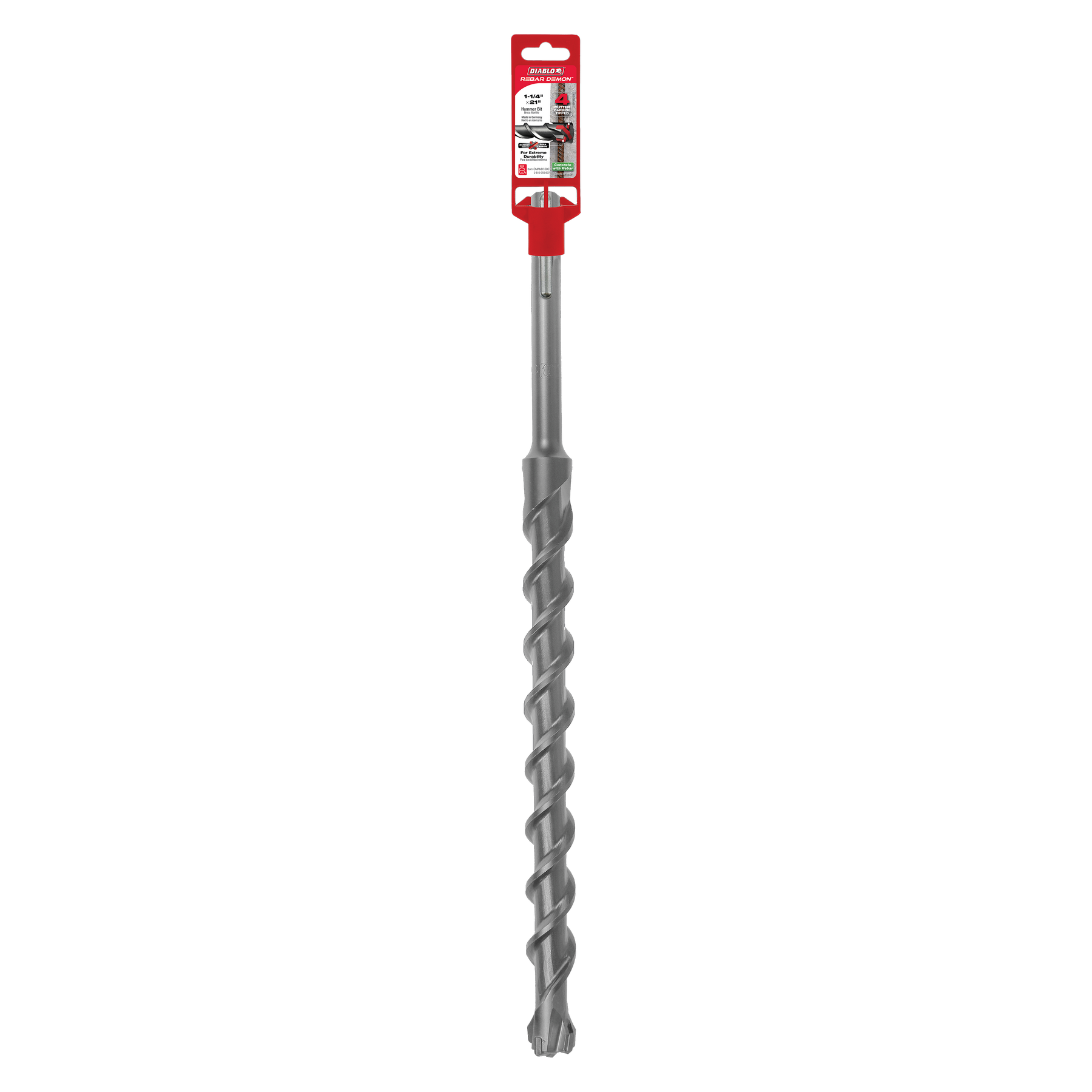 Diablo Rebar Demon™ SDS-Max 4-Cutter Full Carbide Head Hammer Drill Bit