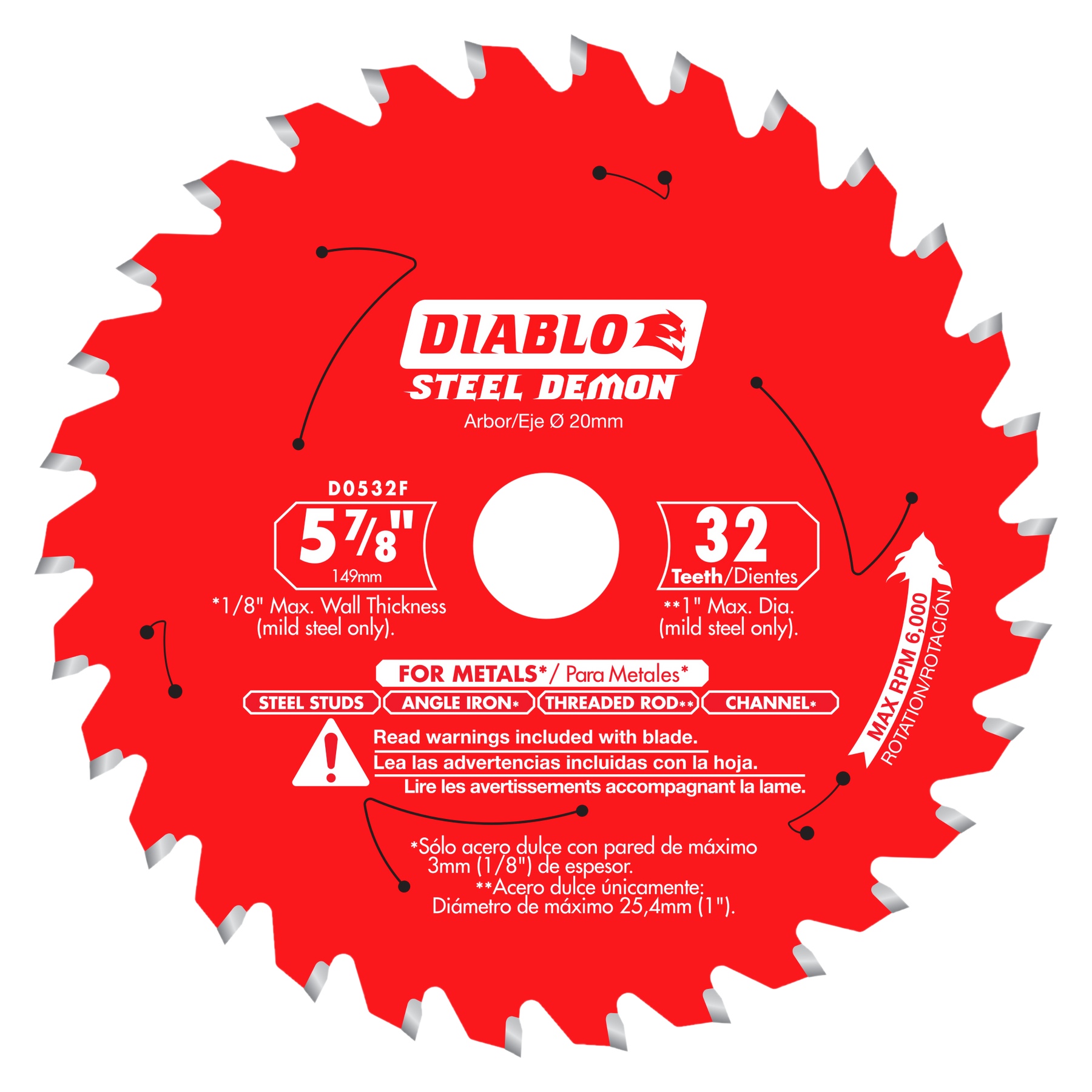 Diablo Steel Demon Carbide-Tipped Saw Blade for Medium Metal