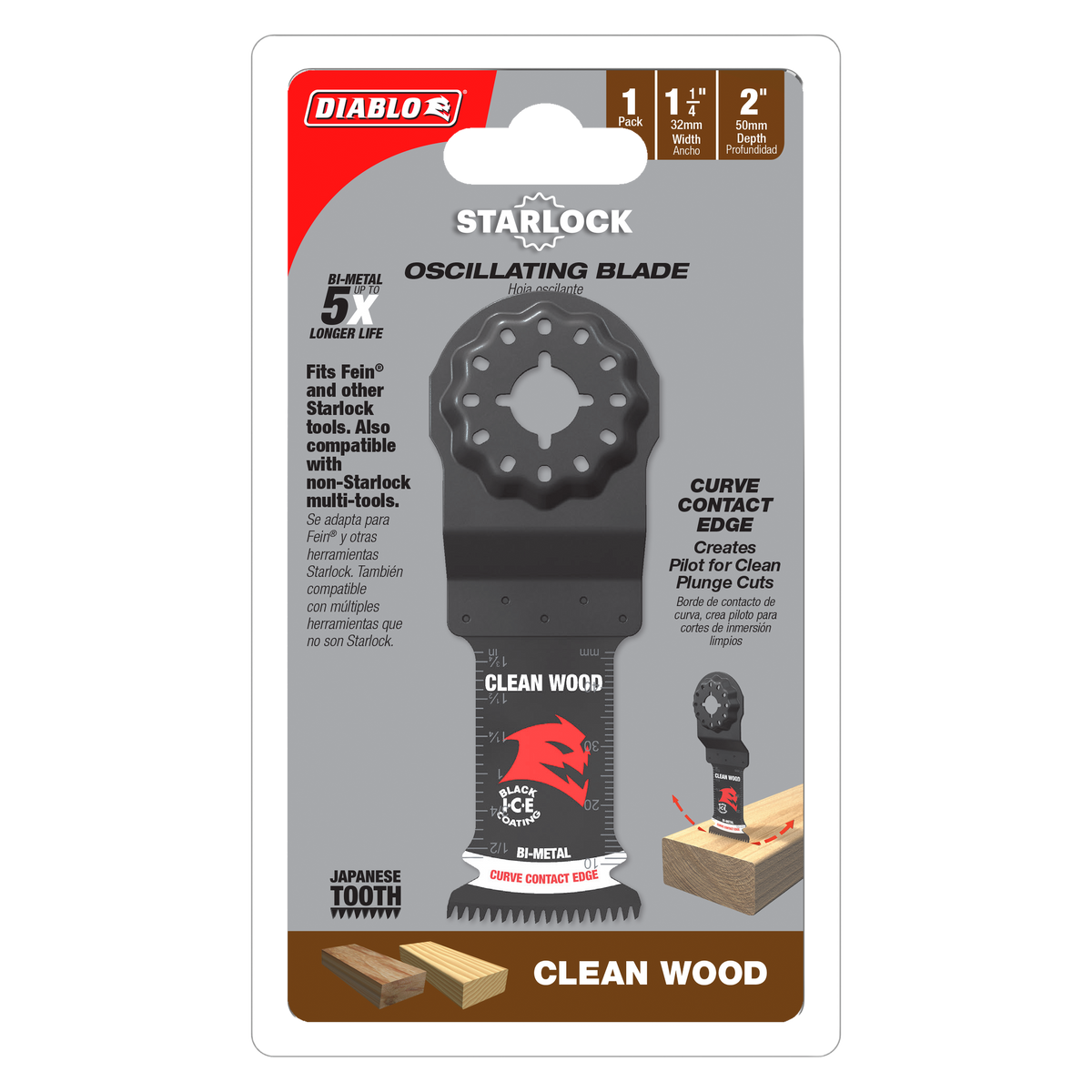 Diablo Bi-Metal Oscillating Blades for Clean Wood