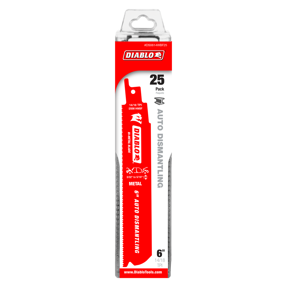 Diablo Bi-Metal Recip Blade for Auto Dismantling