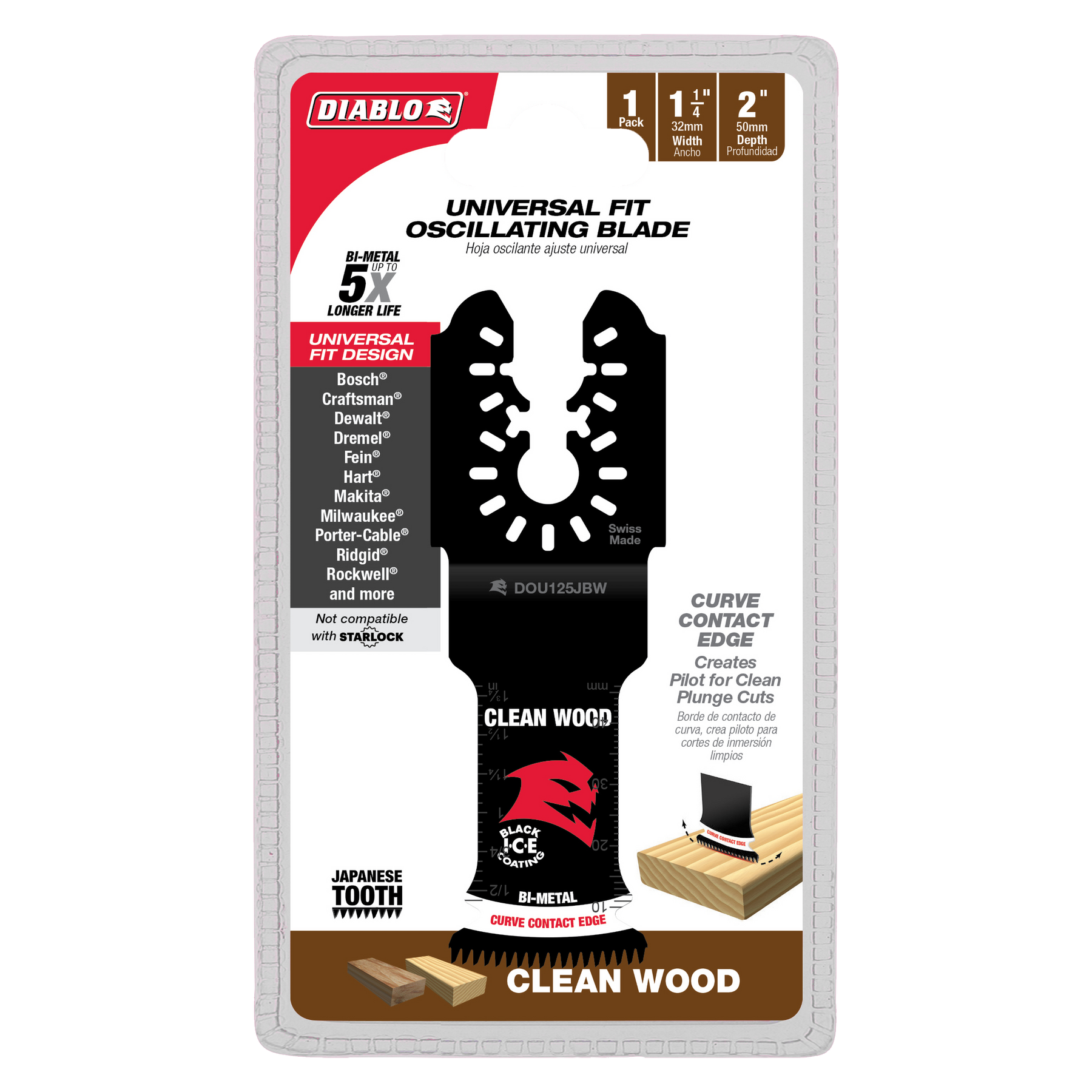 Diablo Bi-Metal Oscillating Blades for Clean Wood