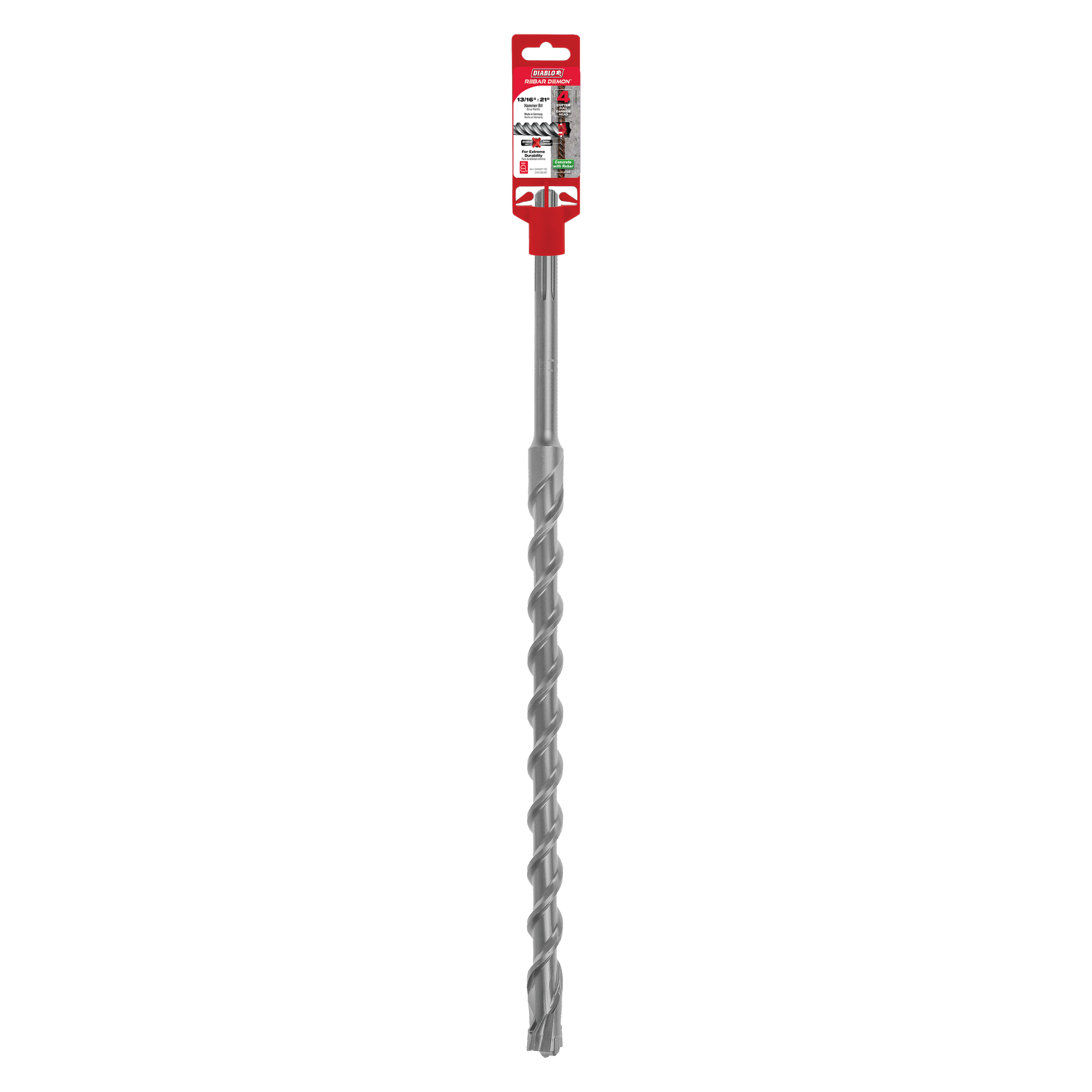 Diablo Rebar Demon™ SDS-Max 4-Cutter Full Carbide Head Hammer Drill Bit