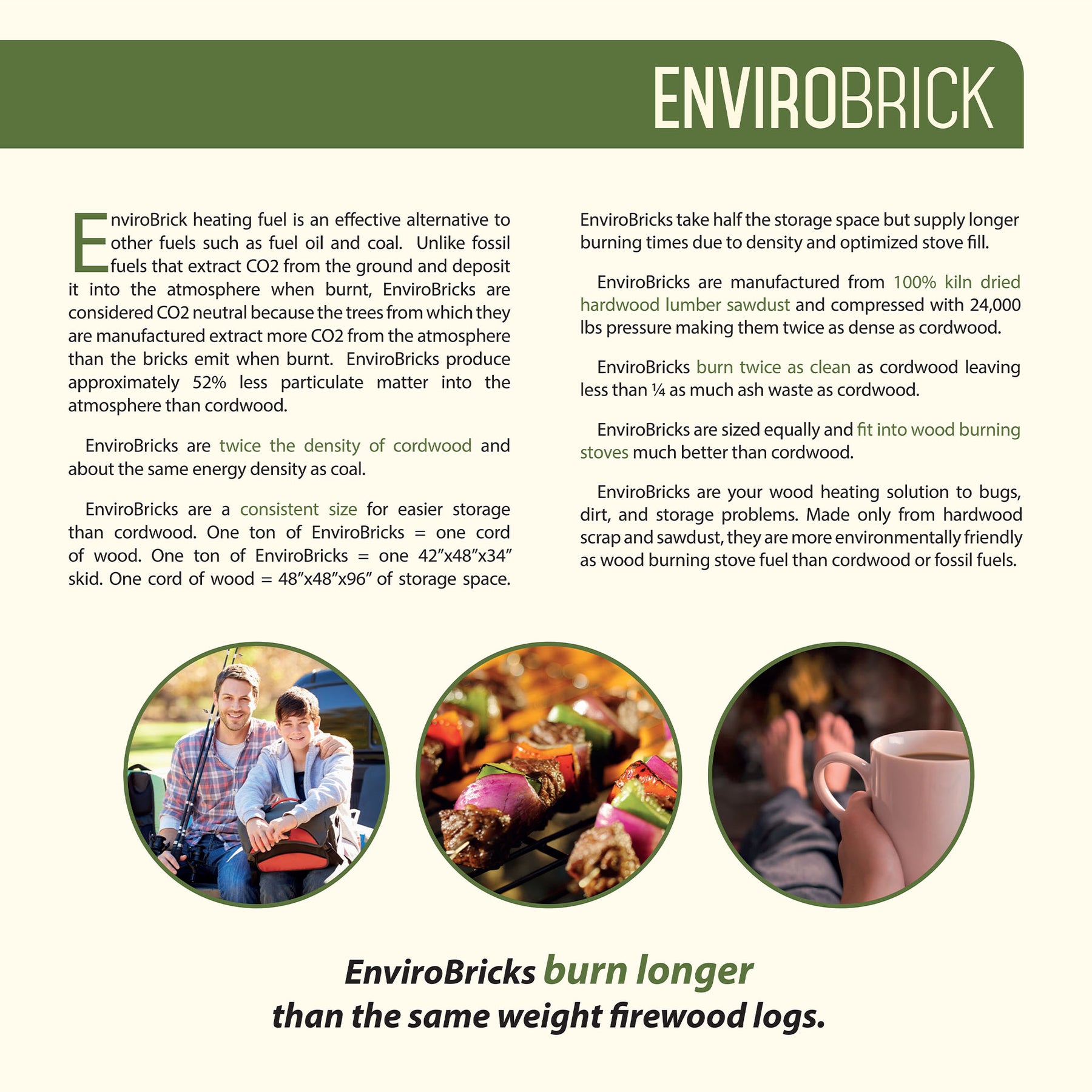 EnviroBrick - Compressed Hardwood Firewood