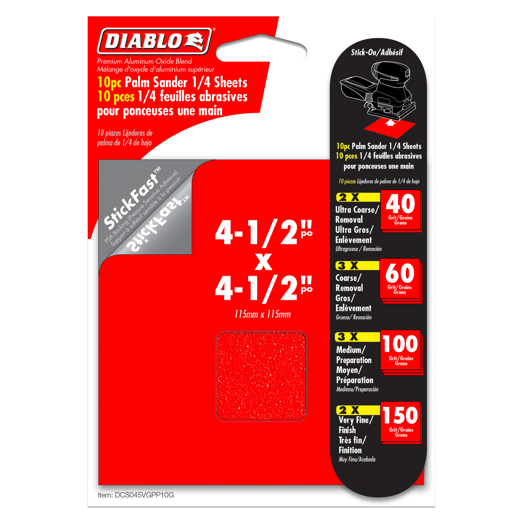 Diablo 1/4 in. Sanding Sheet Assorted