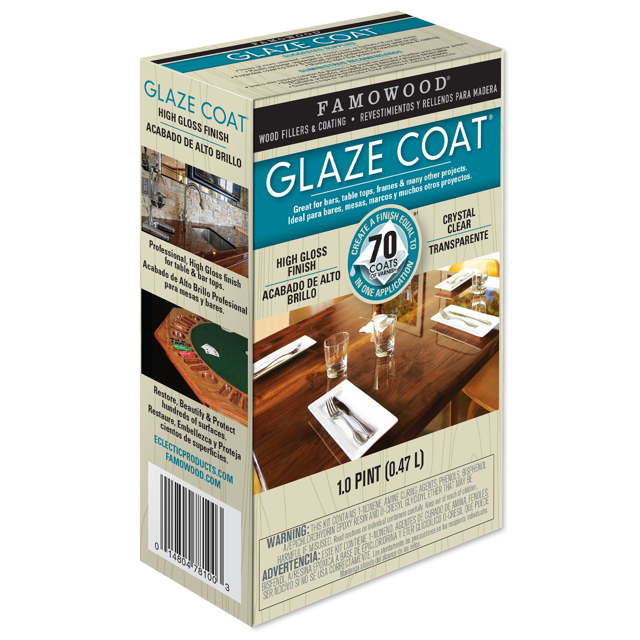 Famowood Glaze Coat Clear High Gloss Finishing Epoxy - JMP Wood