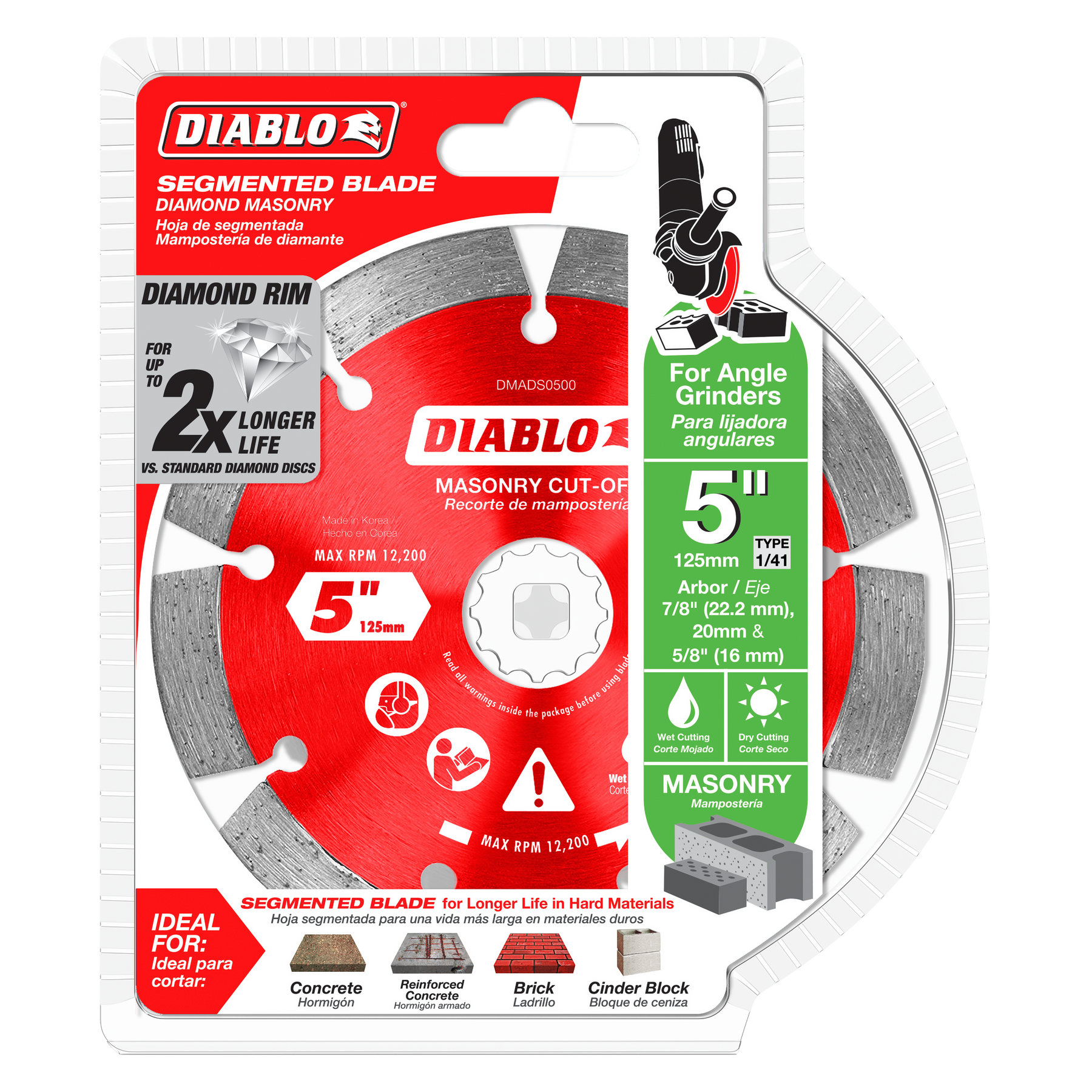 Diablo Diamond Segmented Cut-Off Discs for Masonry