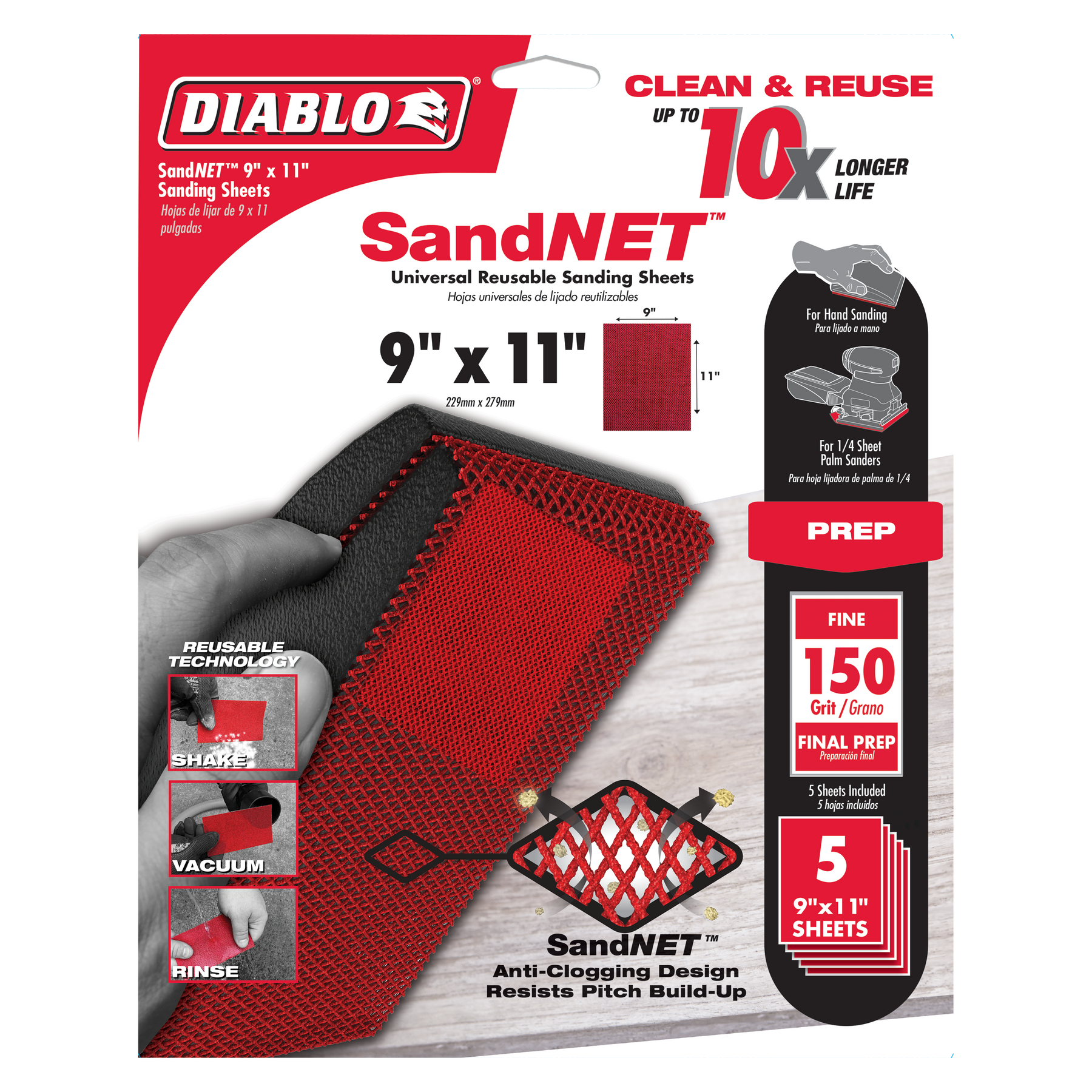 Diablo 9 in. x 11 in. SandNET™ Universal Reusable Sanding Sheet