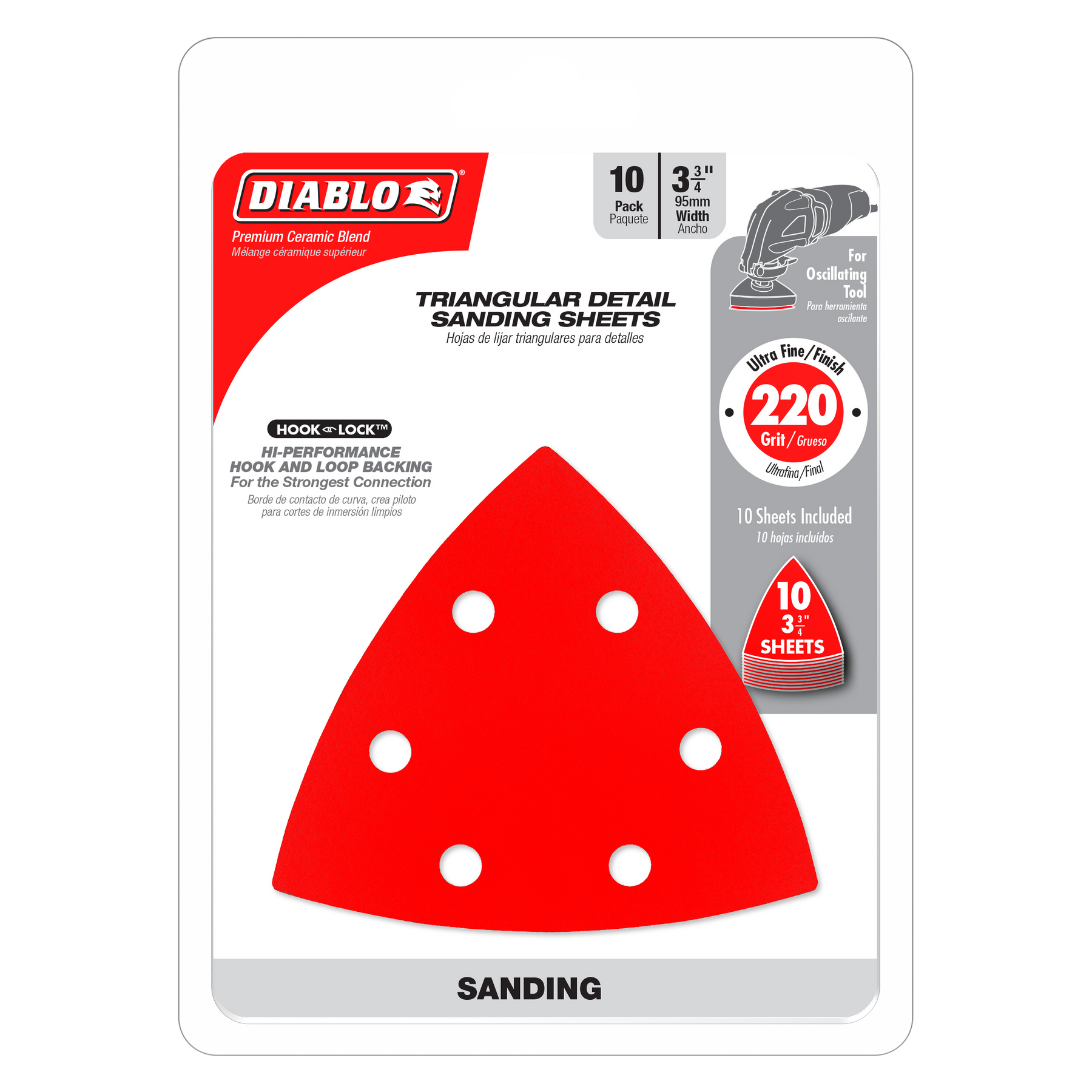 Diablo 3-3/4 in. Oscillating Detail Triangle Sanding Sheets