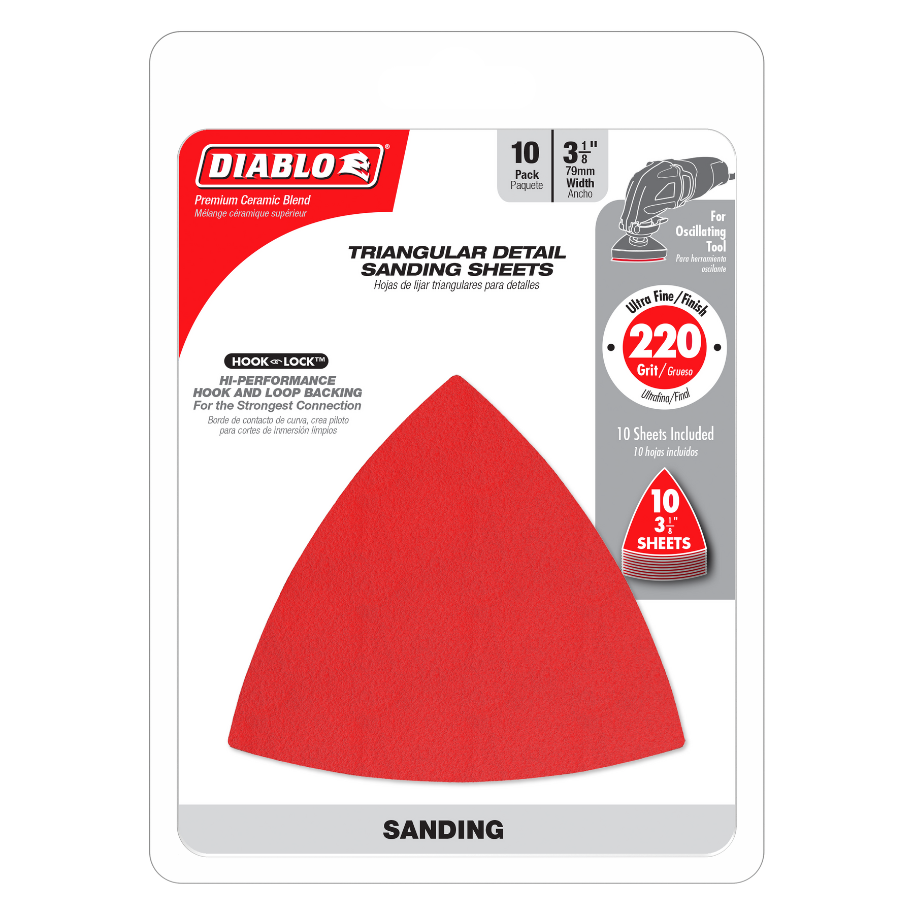 Diablo 3-1/8 in. Oscillating Detail Triangle Sanding Sheets