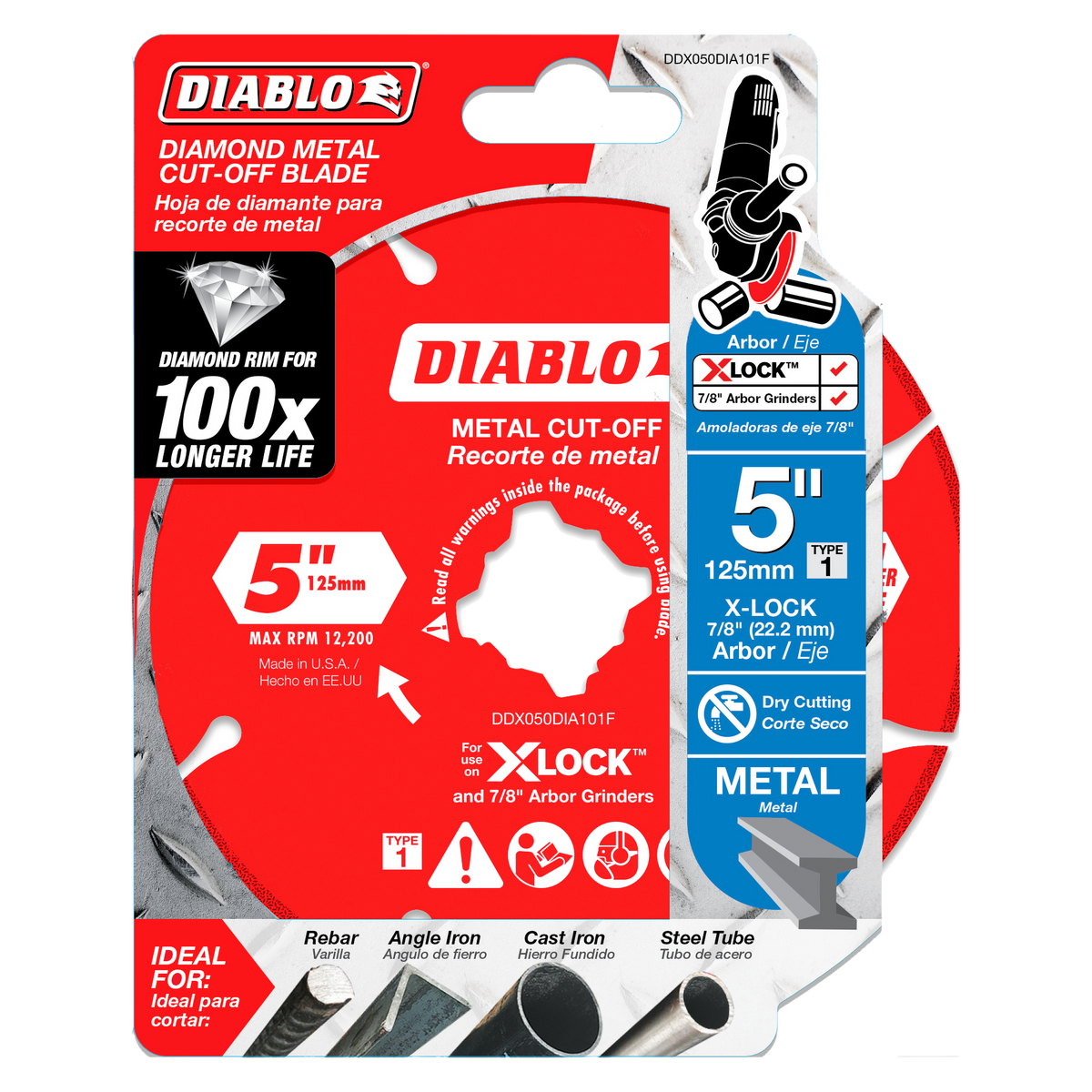 Diablo Diamond Rimmed Disc for Metal Cutting with X-Lock and All Grinders