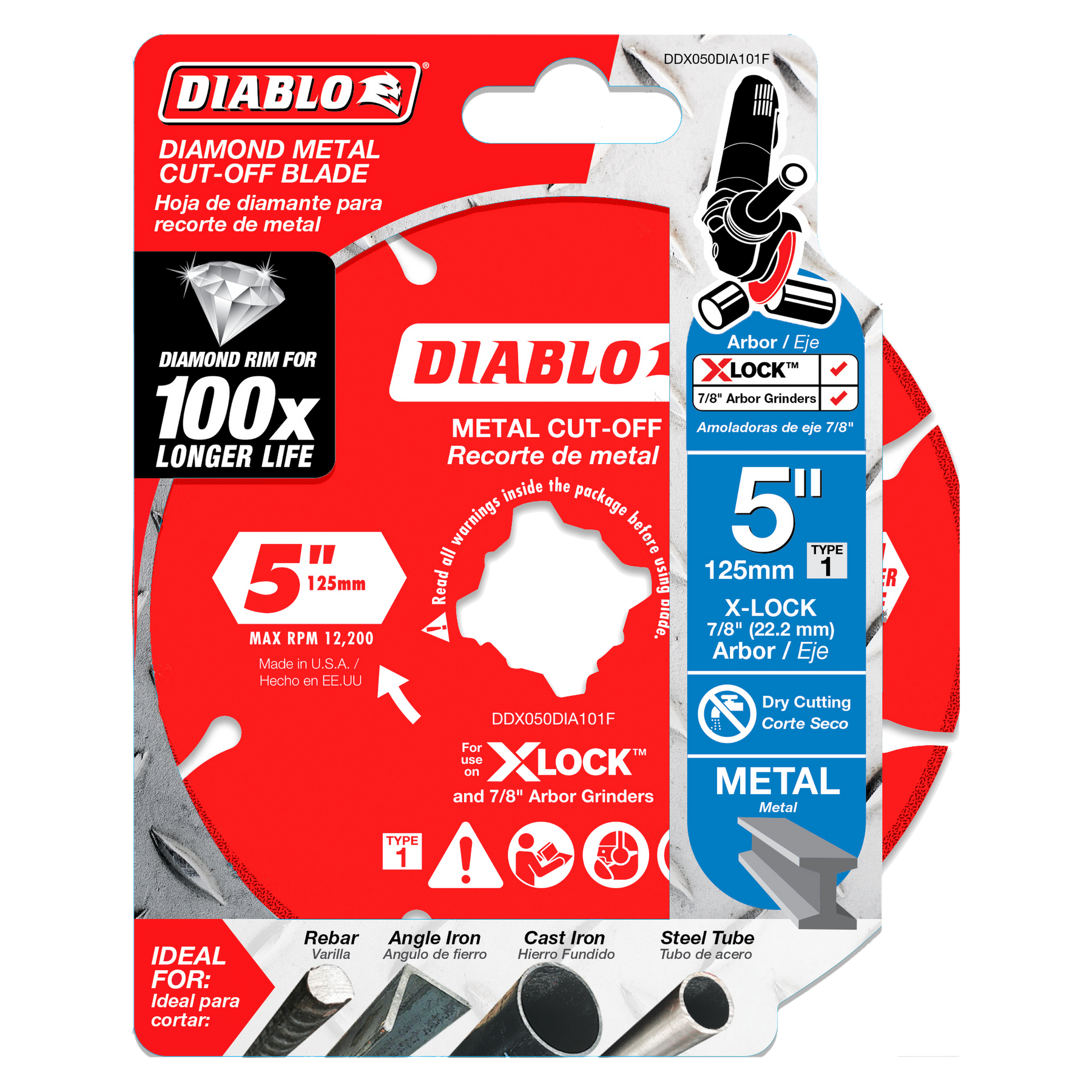 Diablo Diamond Rimmed Disc for Metal Cutting with X-Lock and All Grinders