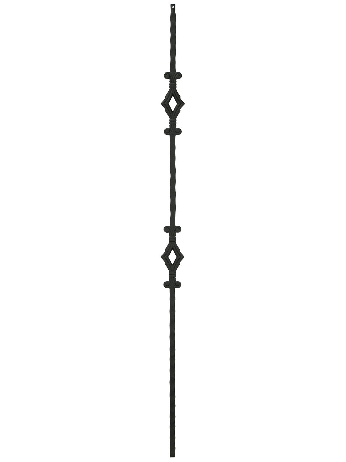 Iron Baluster 9041 - 9/16" Hammered Face - Double Diamond
