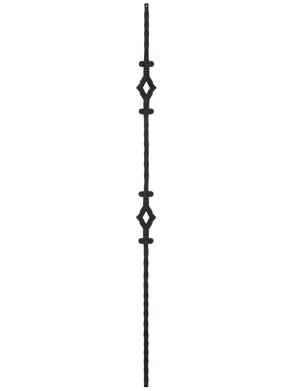 Iron Baluster 9041 - 9/16" Hammered Face - Double Diamond