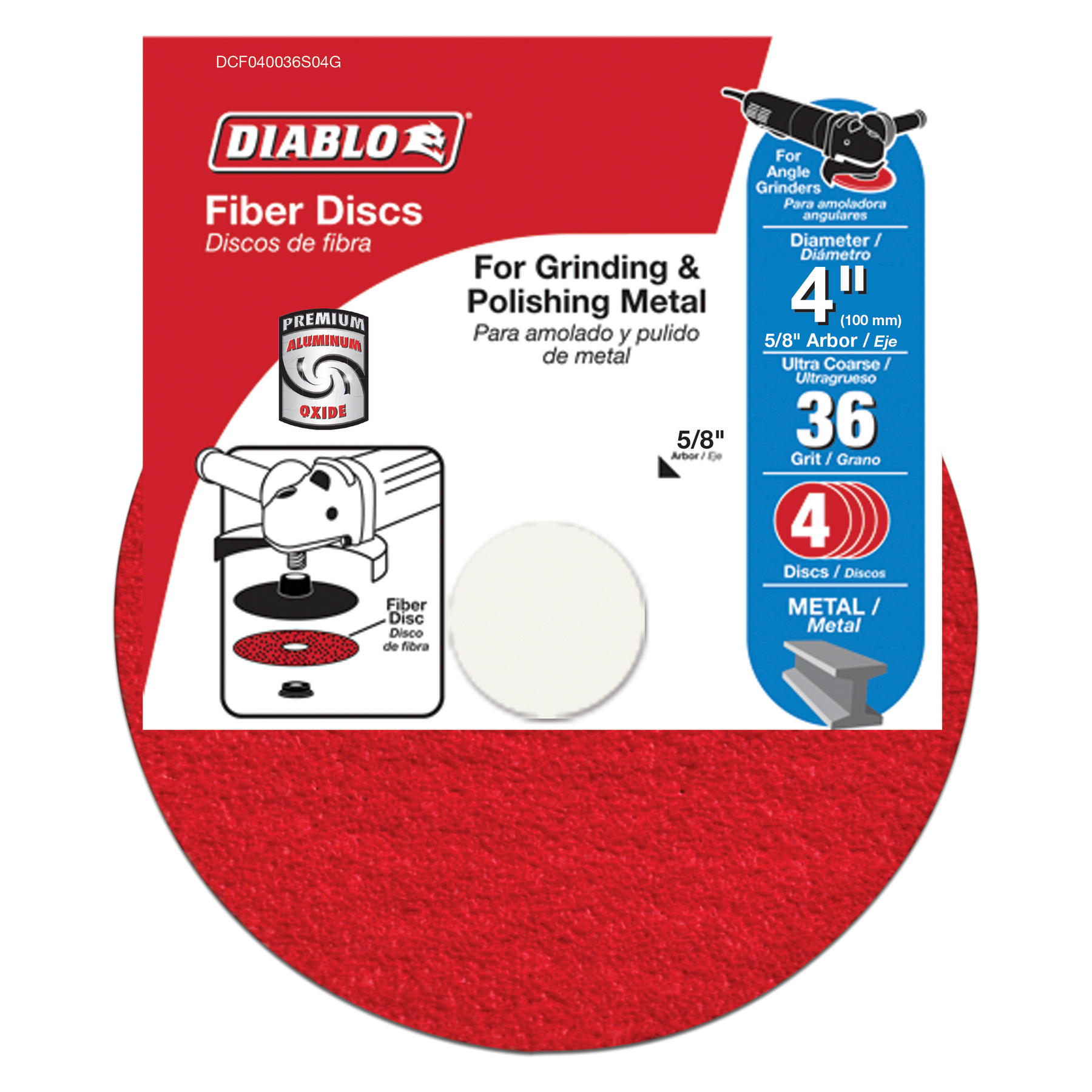 Diablo Fiber Disc, Aluminum Oxide