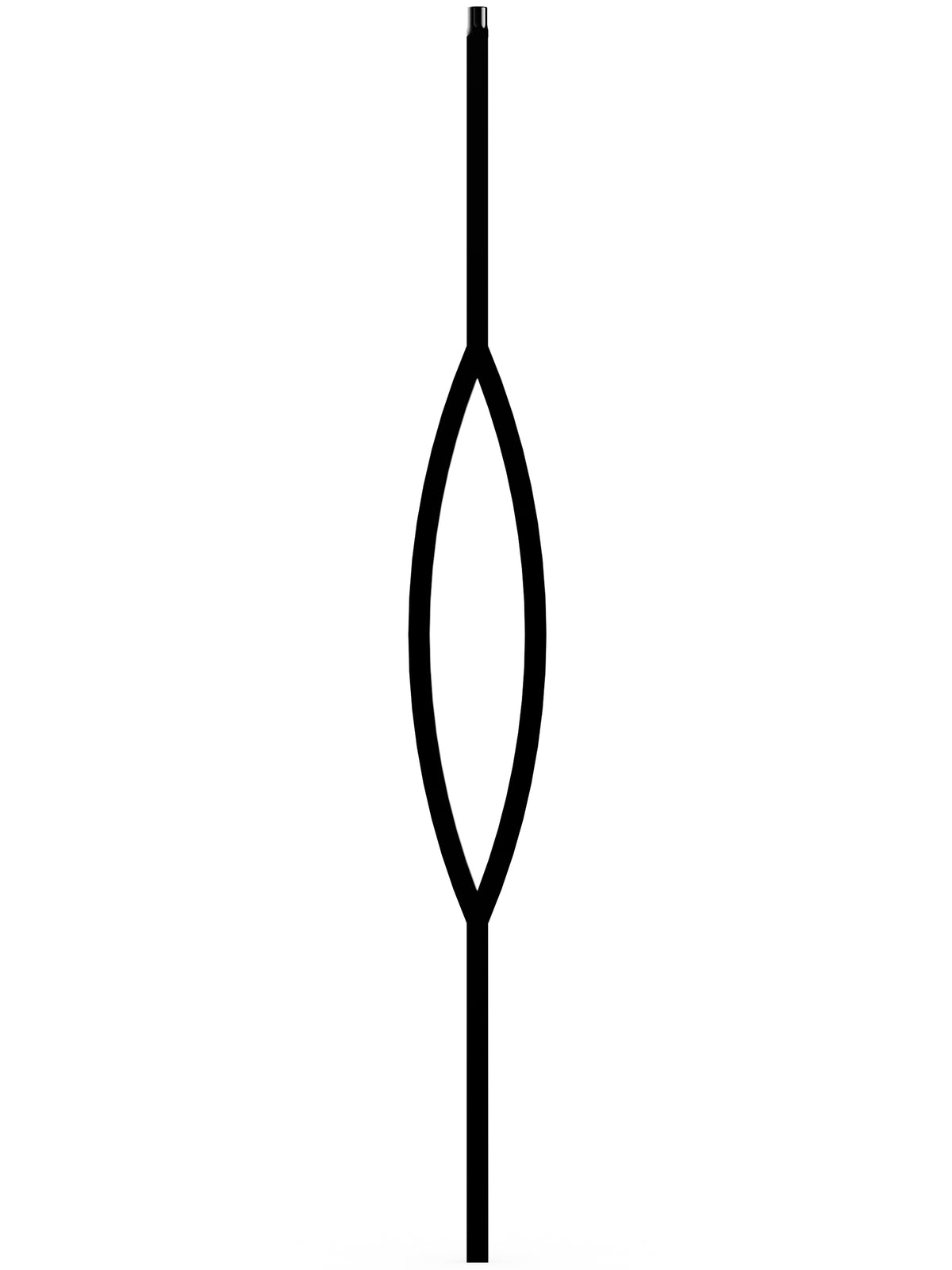 Mega Iron Baluster 9993 - 3/4" Square - Pointed Oval