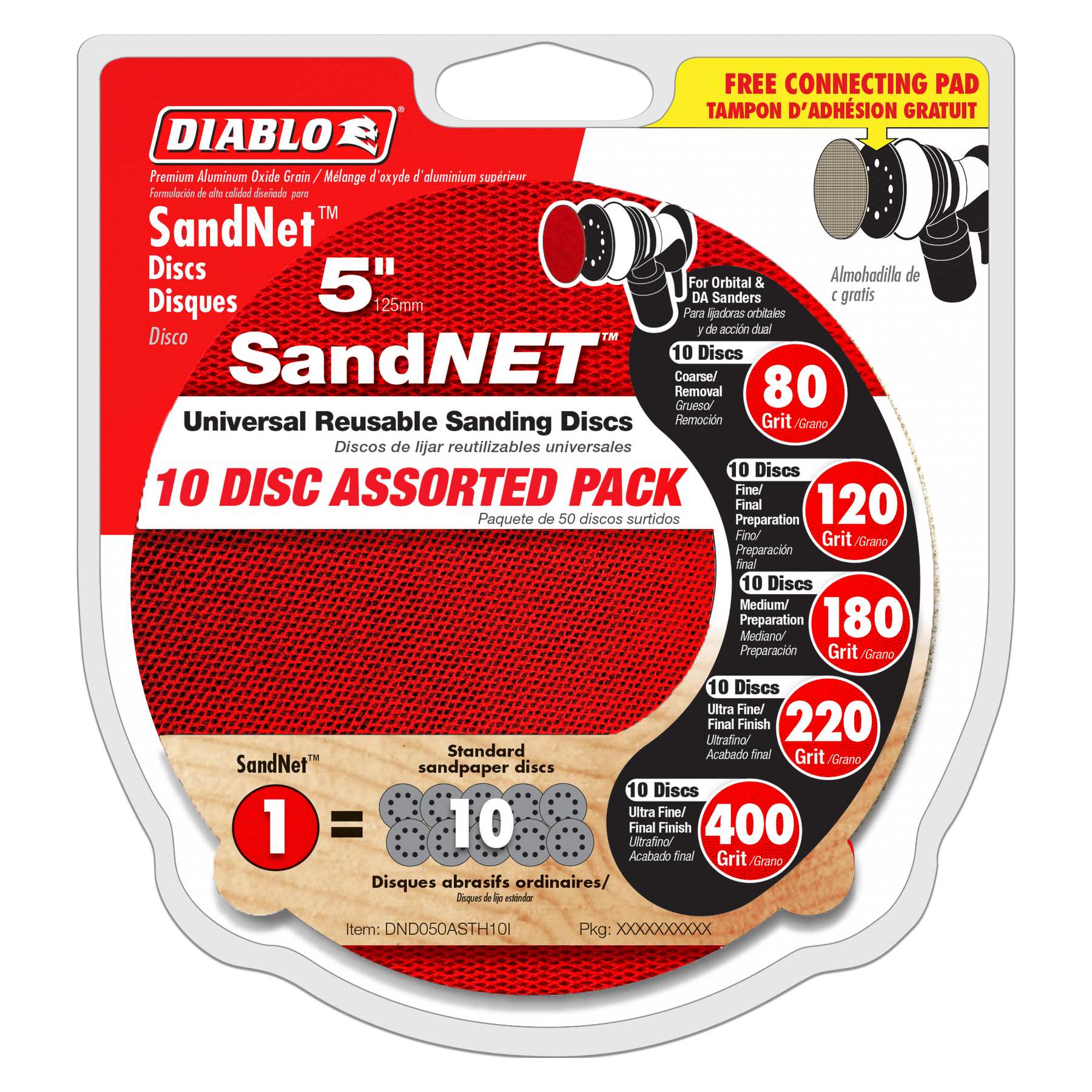 Diablo 5 in. SandNET™ Discs with Connection Pad