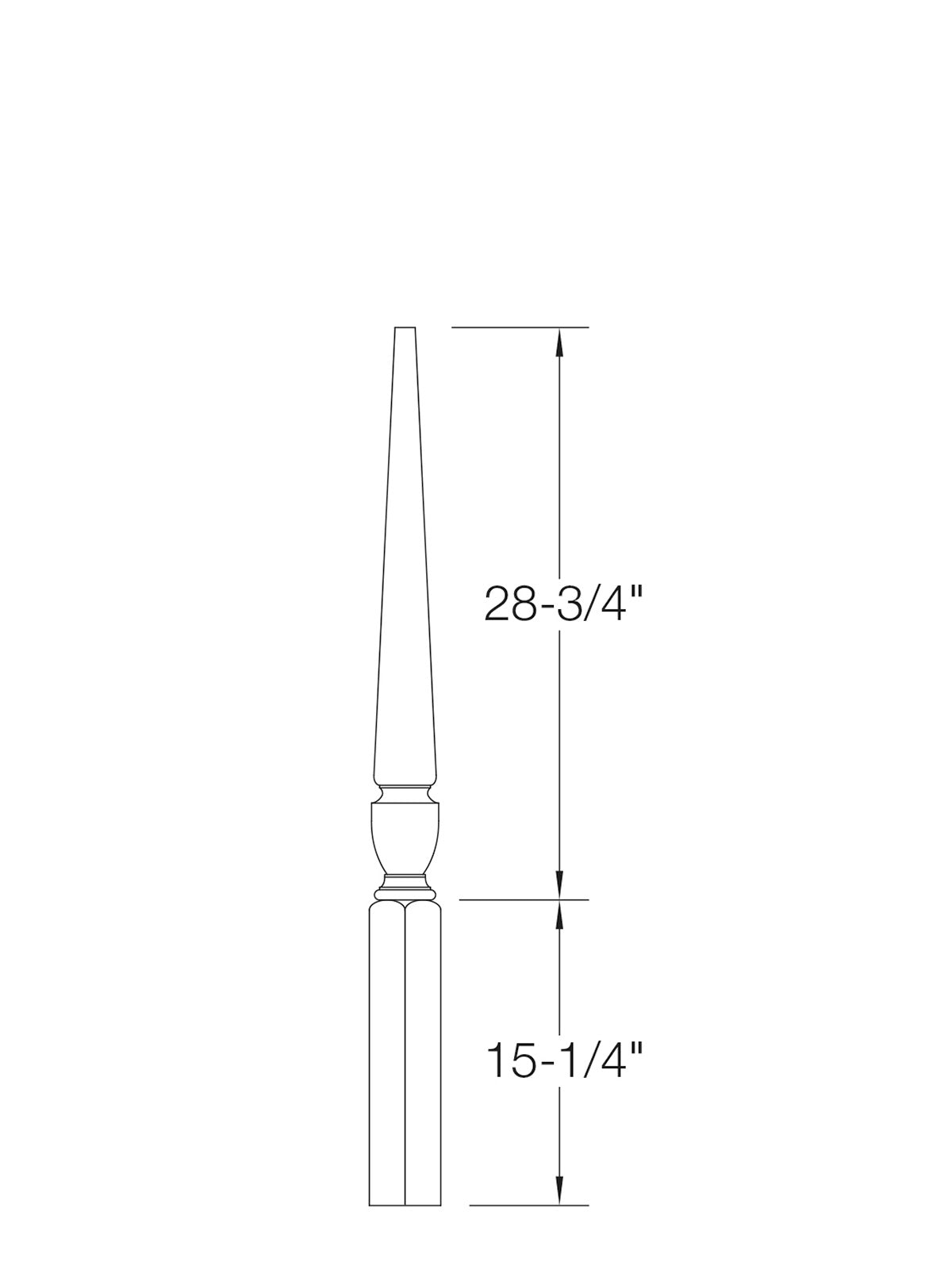 Stockbridge 3013 Stabilizer Newel Post (3-1/2")