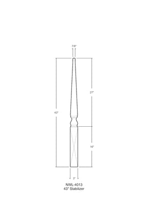 Colonial 4013 Stabilizer Newel Post (3")