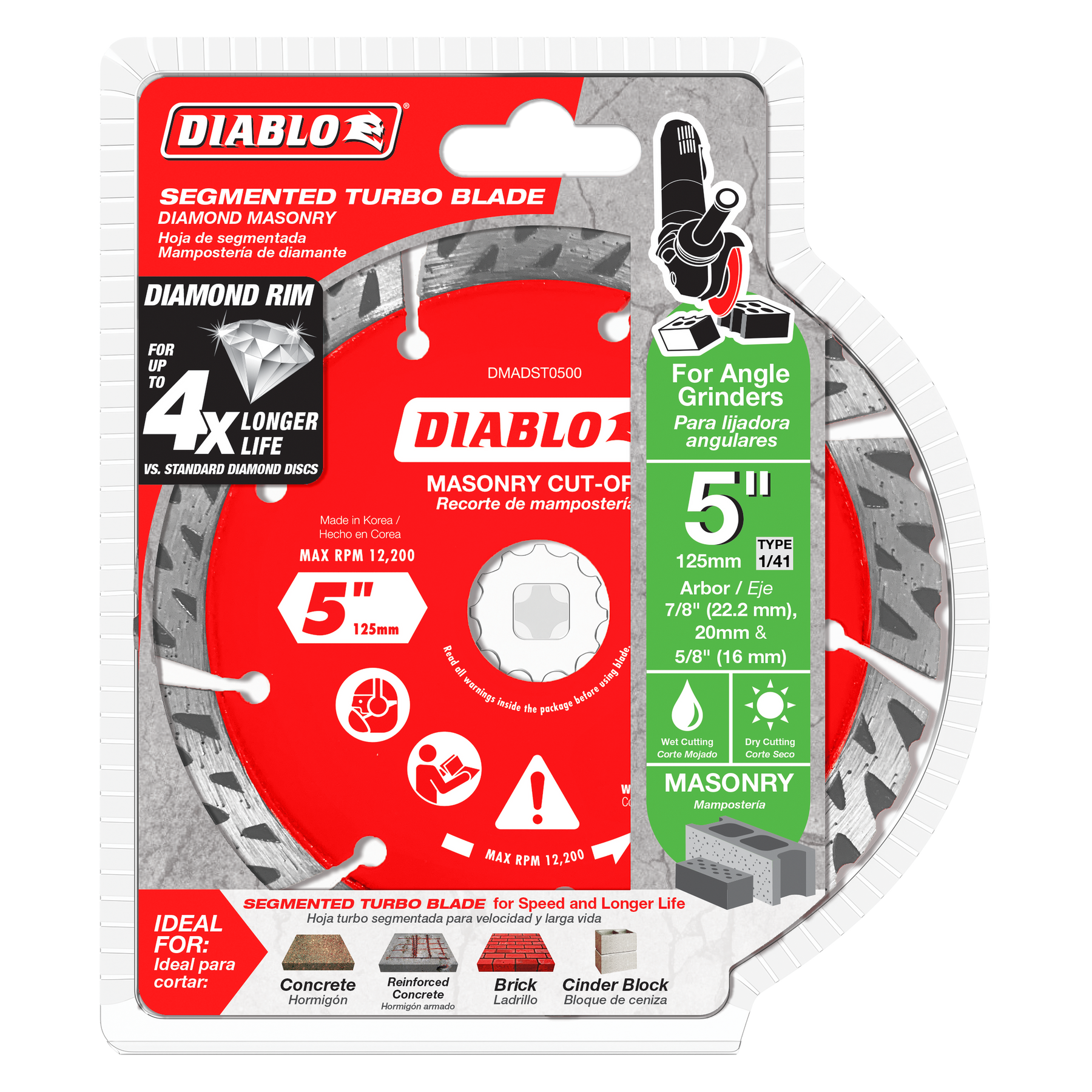 Diablo Diamond Segmented Turbo Cut-Off Discs for Masonry