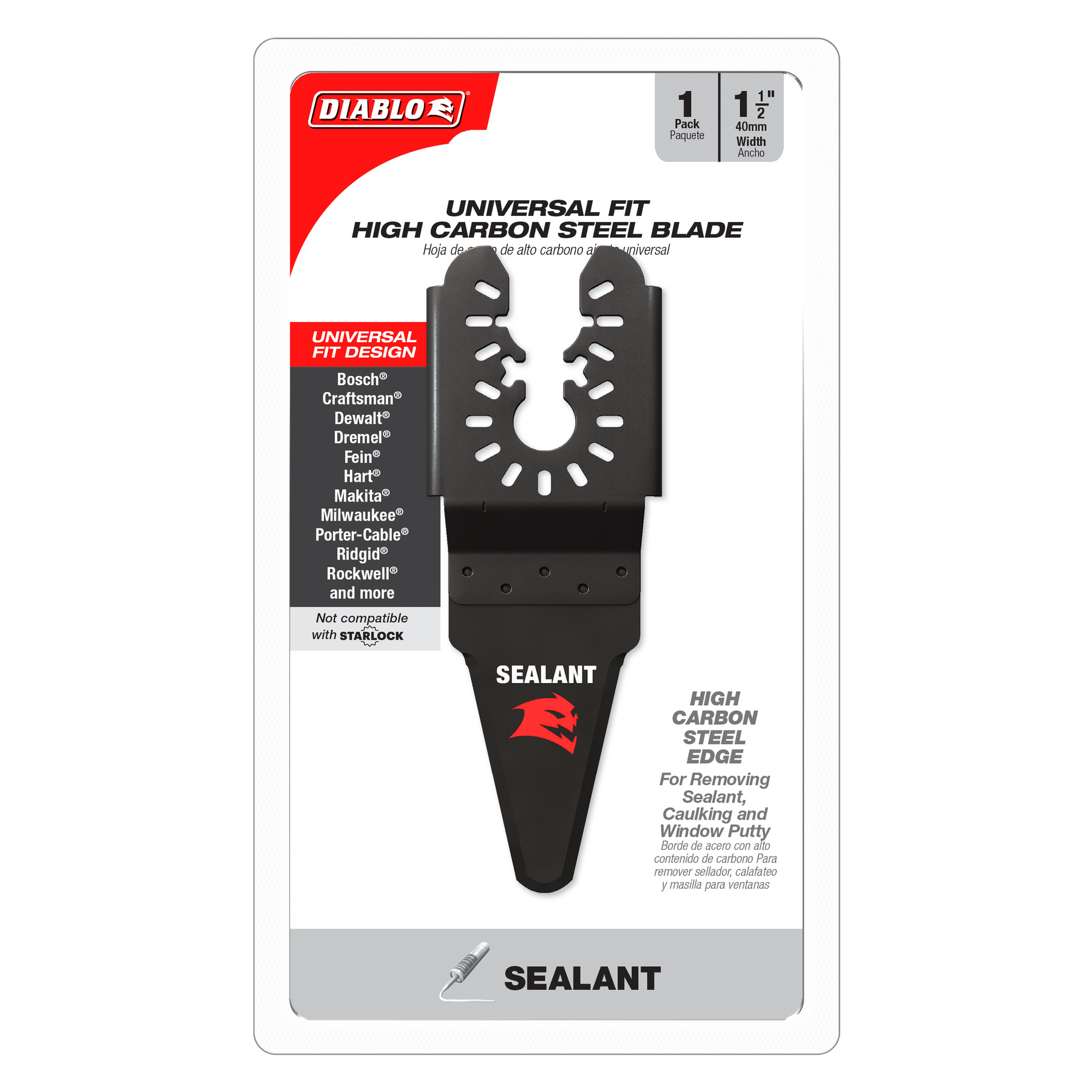 Diablo High Carbon Steel Oscillating Blade for Sealant Removal
