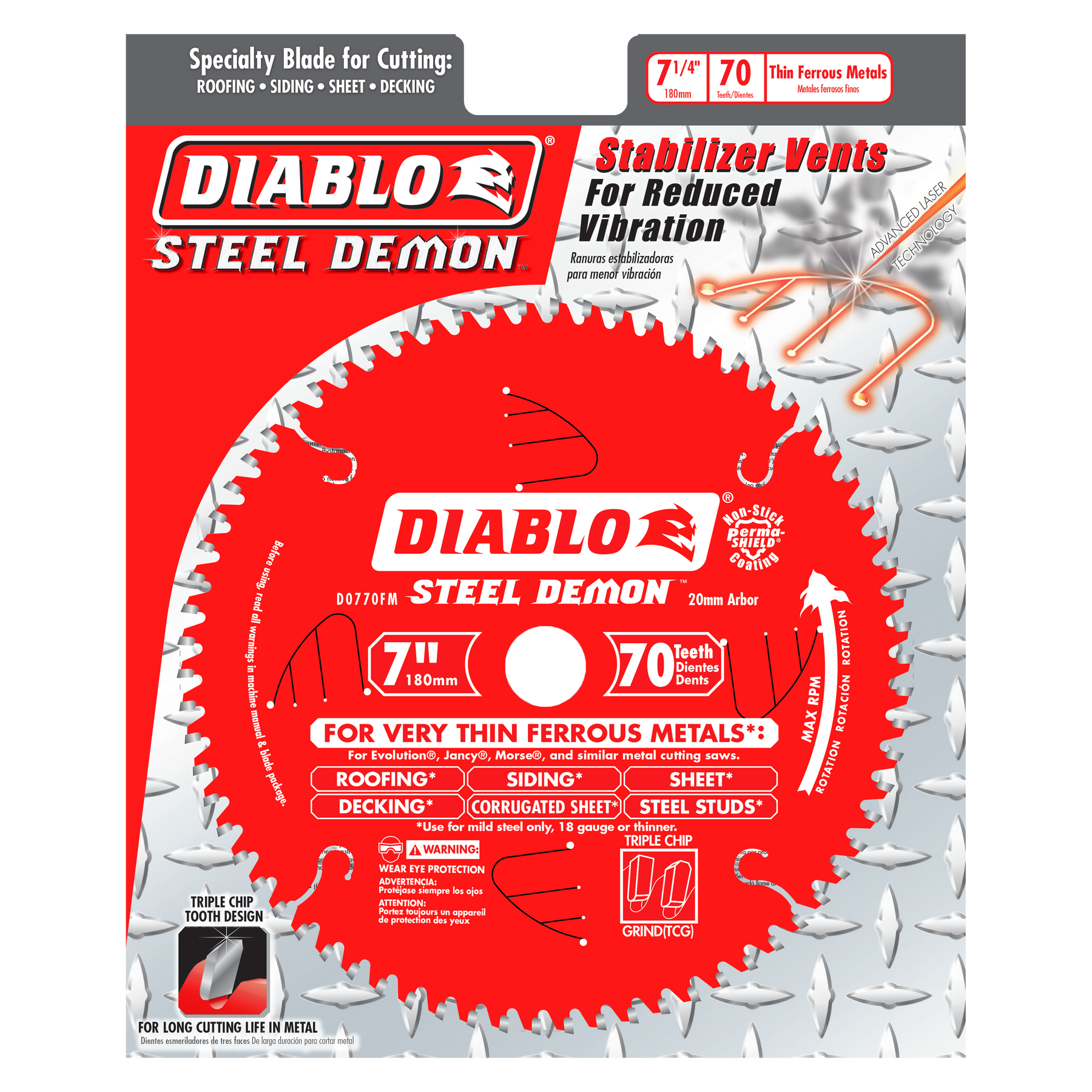 Diablo Steel Demon Carbide-Tipped Saw Blade for Thin Metal