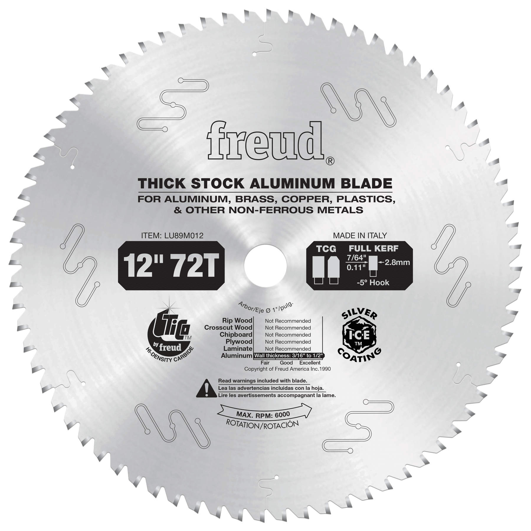 Freud Aluminum & Non-Ferrous (Thick) Saw Blades