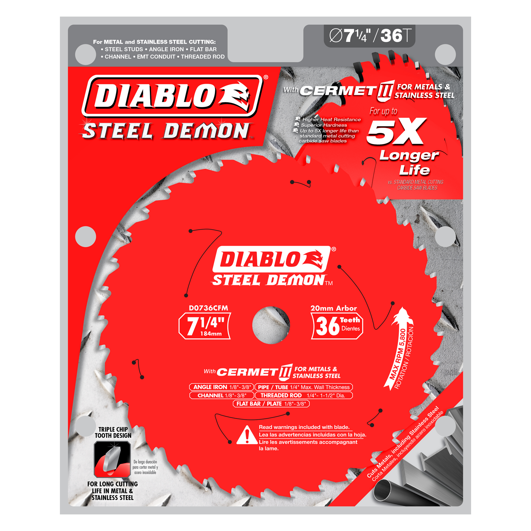 Diablo Steel Demon Carbide-Tipped Saw Blade for Thick Metal