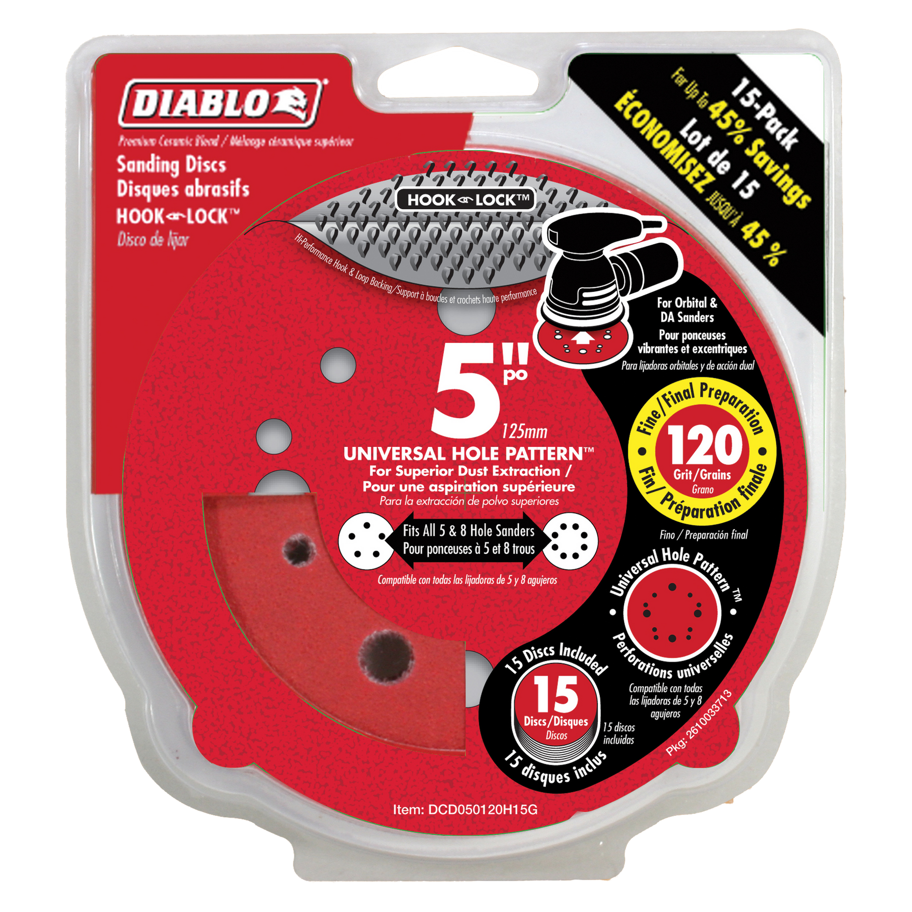 Diablo 5 in. ROS Hook & Lock™ Discs