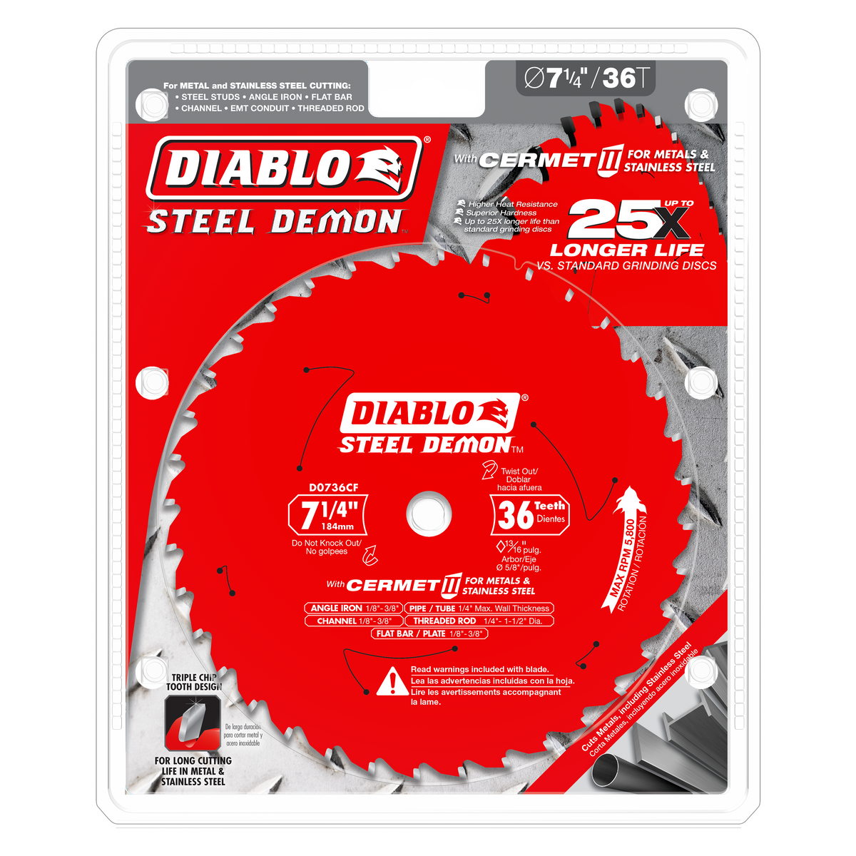 Diablo Steel Demon Carbide-Tipped Saw Blade for Thick Metal