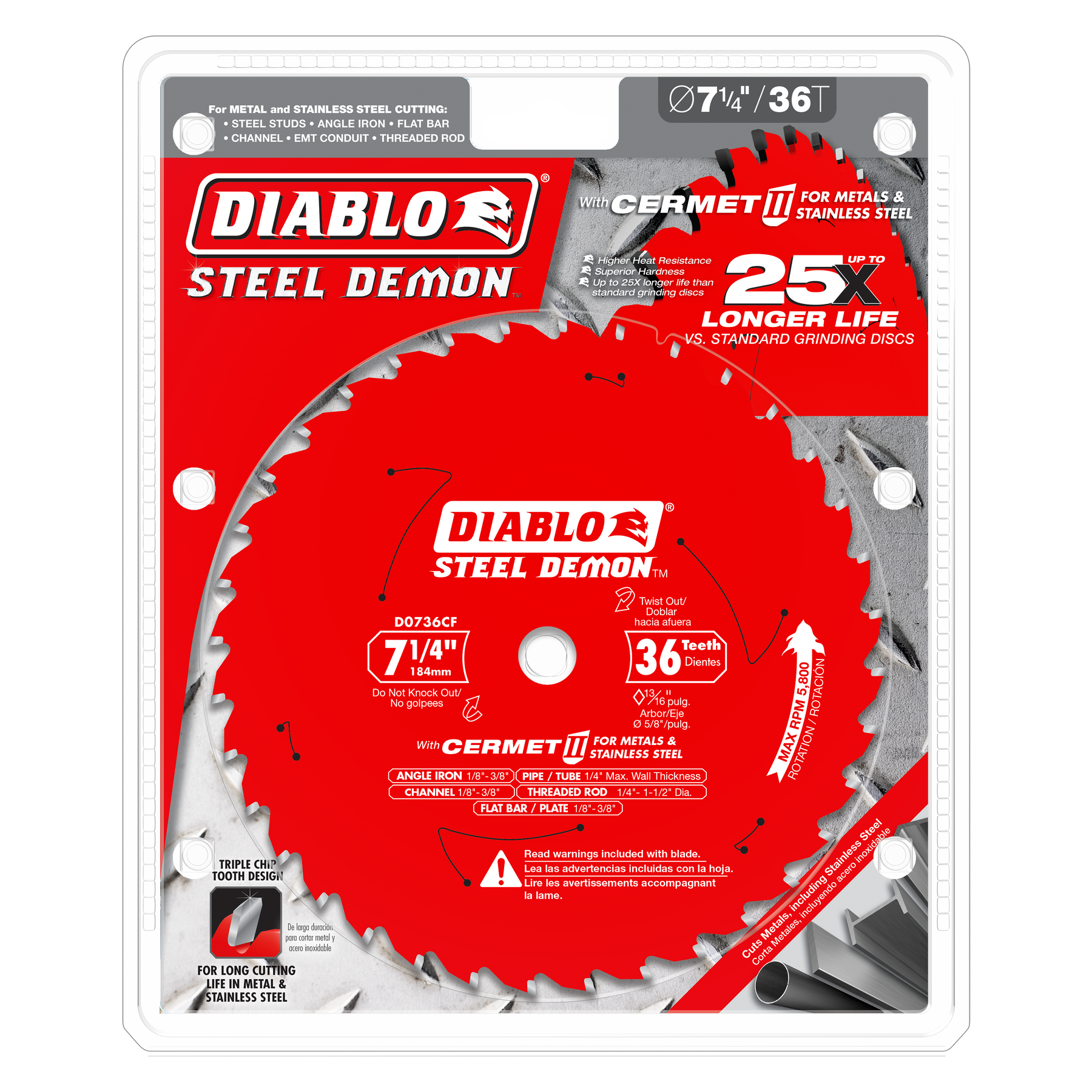 Diablo Steel Demon Carbide-Tipped Saw Blade for Thick Metal