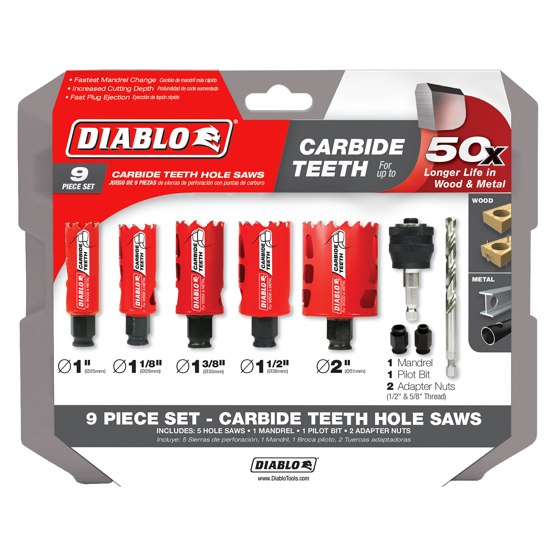 Diablo Carbide General Purpose Hole Saw Set