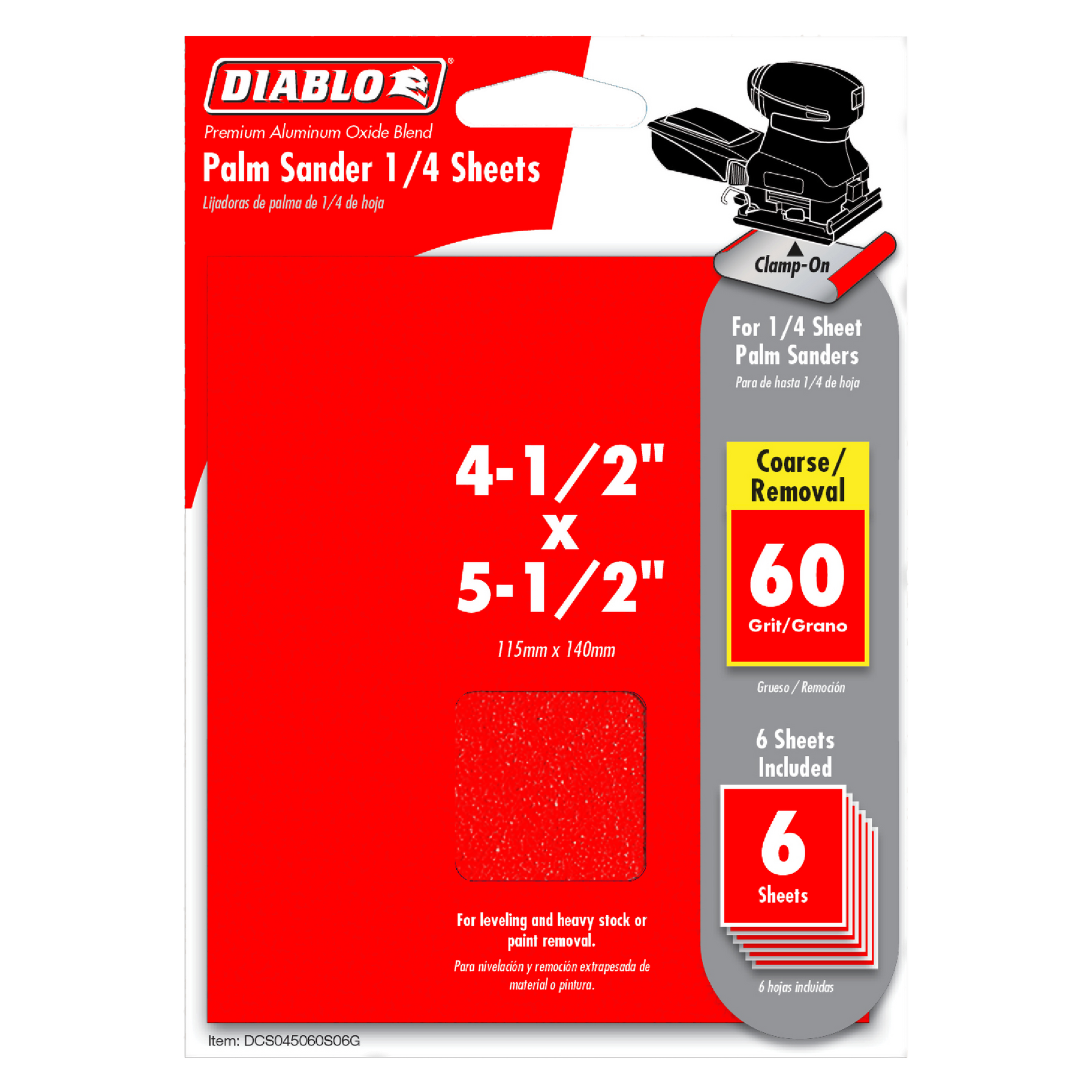 Diablo 4-1/2 in. x 5-1/2 in. Palm Sander 1/4 Sheet