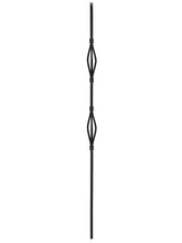 Iron Baluster T182 - 1/2" Square - Contemporary Double Basket: Slimline