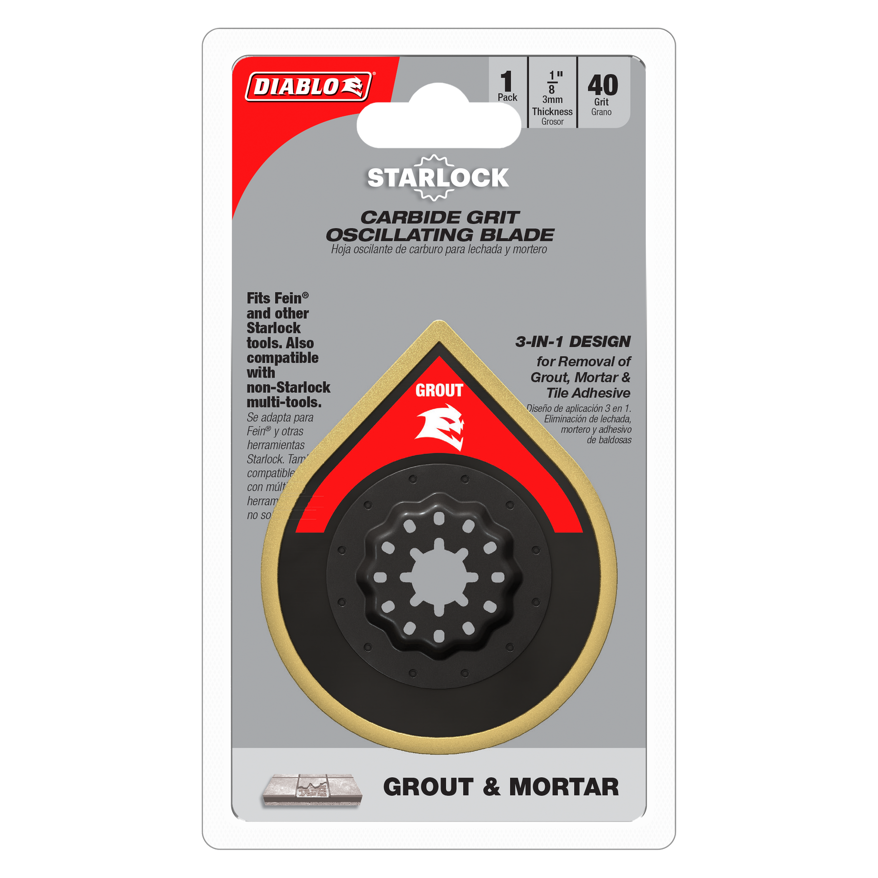 Diablo Carbide Grit Oscillating Blade for Grout