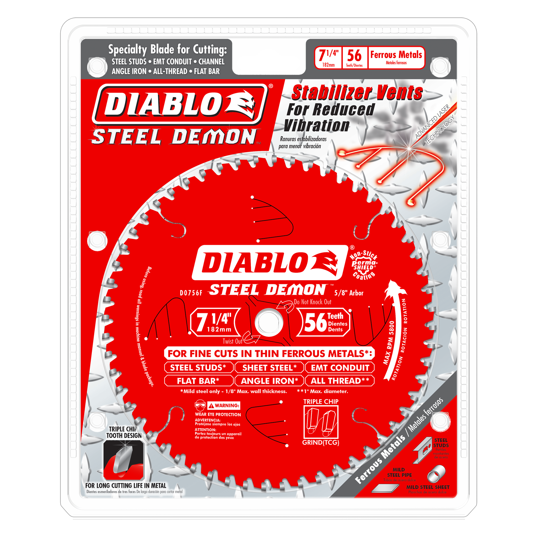 Diablo Steel Demon Carbide-Tipped Saw Blade for Thin Metal