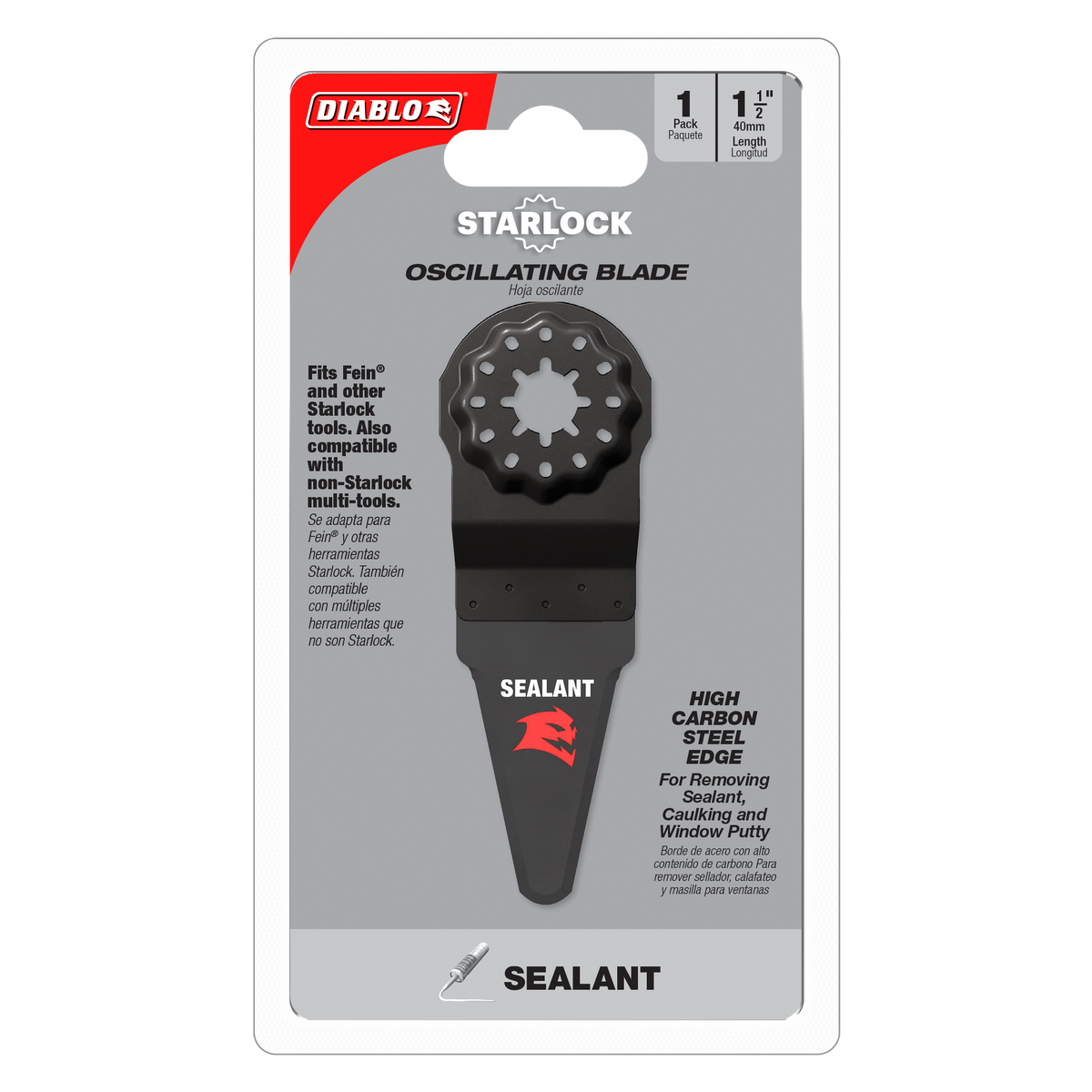Diablo High Carbon Steel Oscillating Blade for Sealant Removal