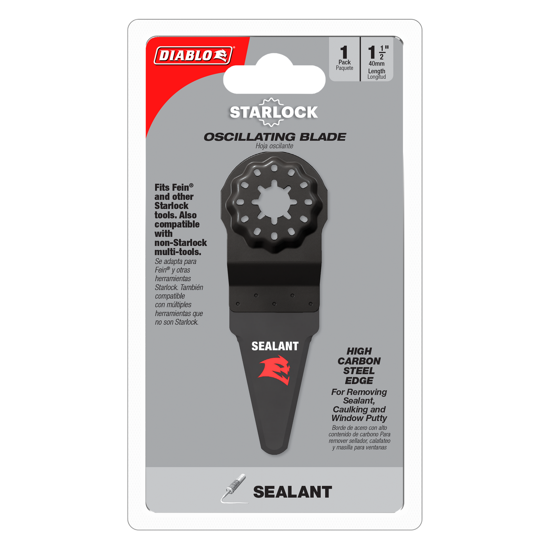 Diablo High Carbon Steel Oscillating Blade for Sealant Removal