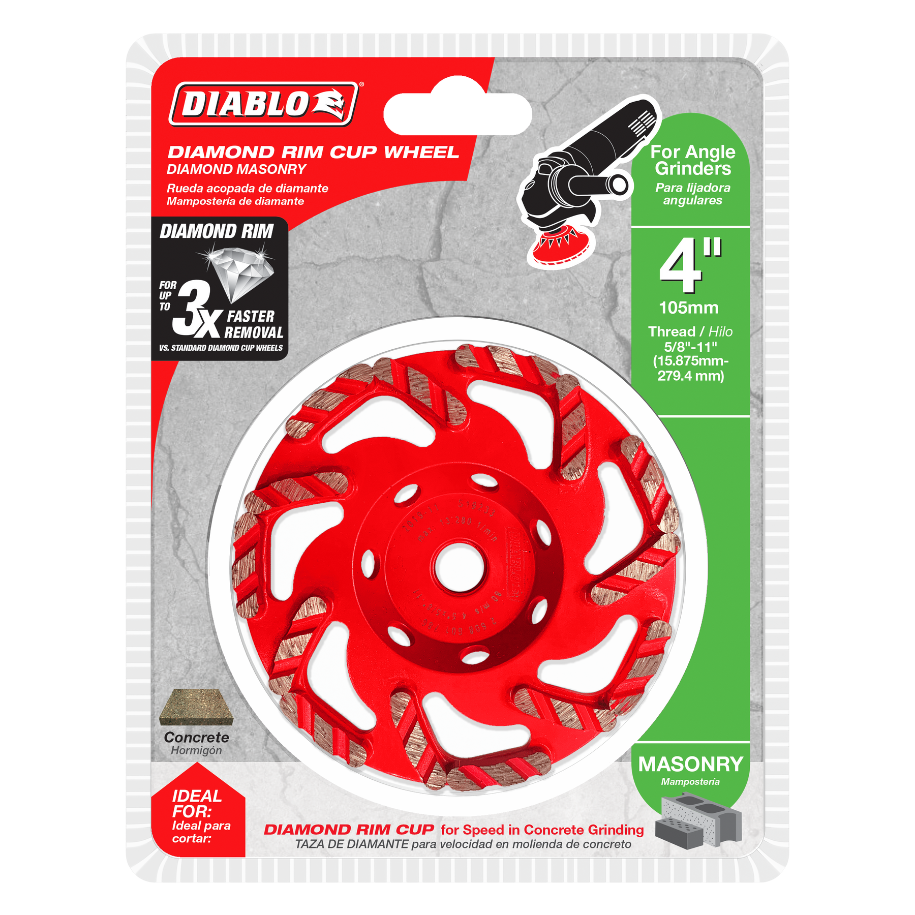 Diablo Diamond Cup Wheel for Masonry