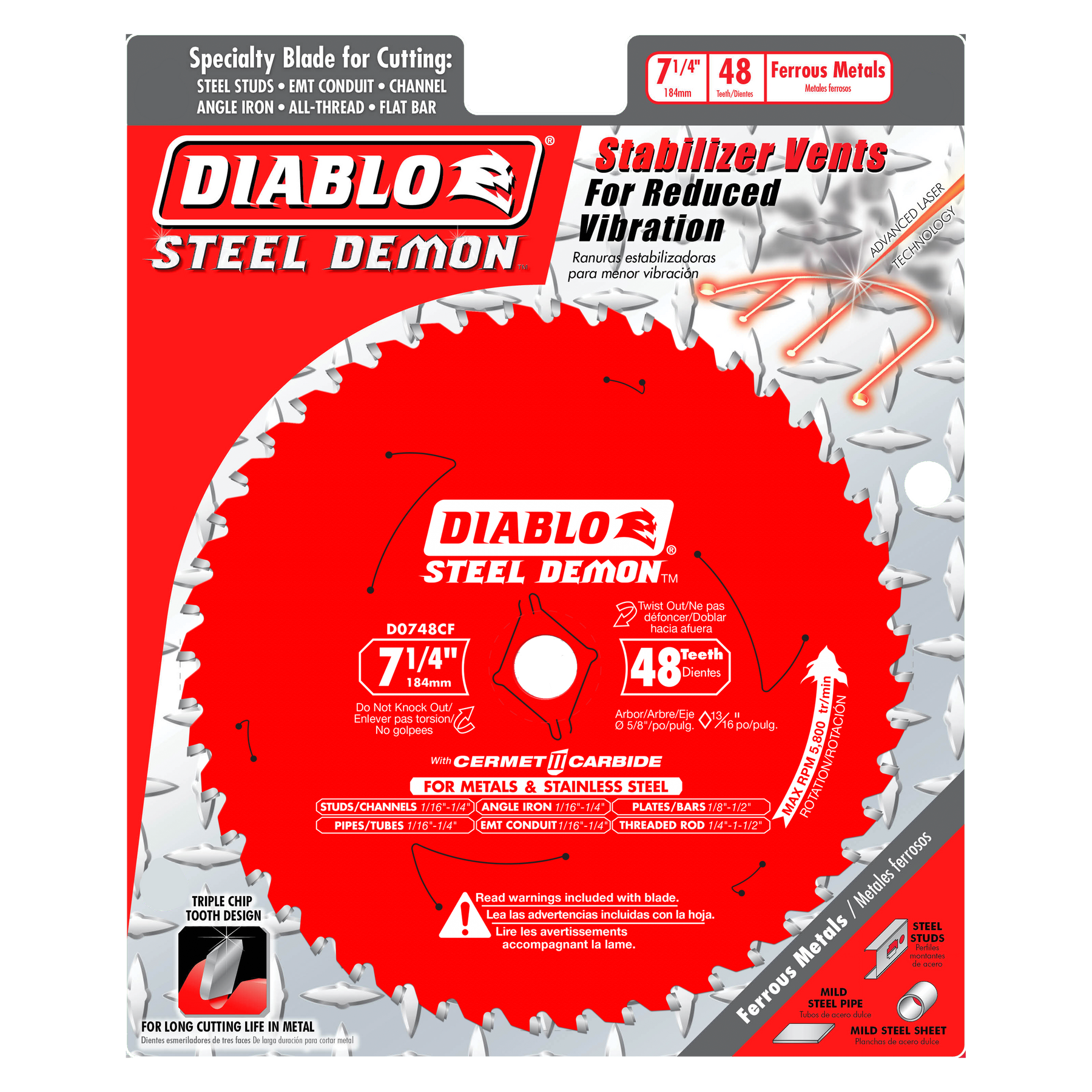 Diablo Steel Demon Carbide-Tipped Saw Blade for Medium Metal