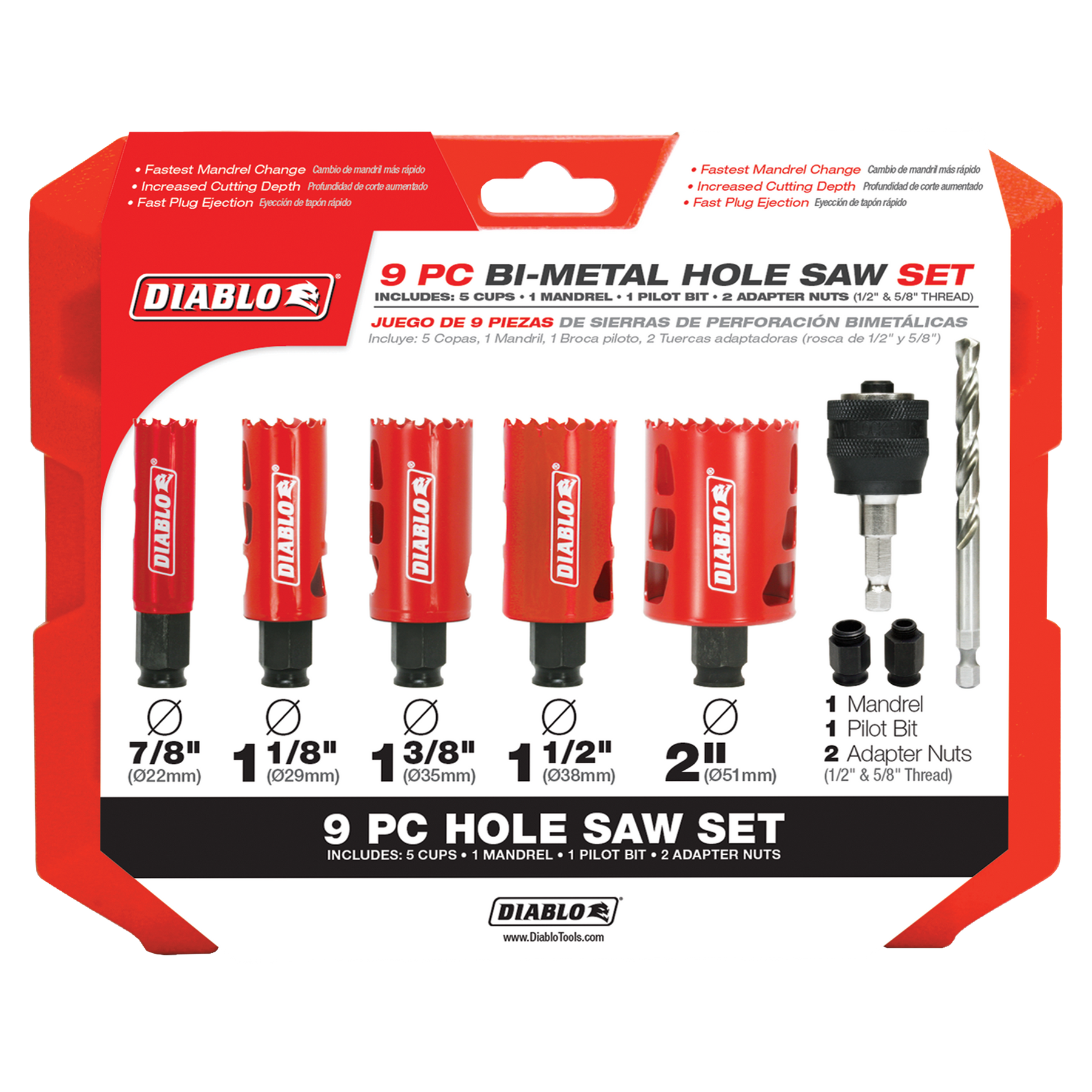 Diablo Bi-Metal Hole Saw Set