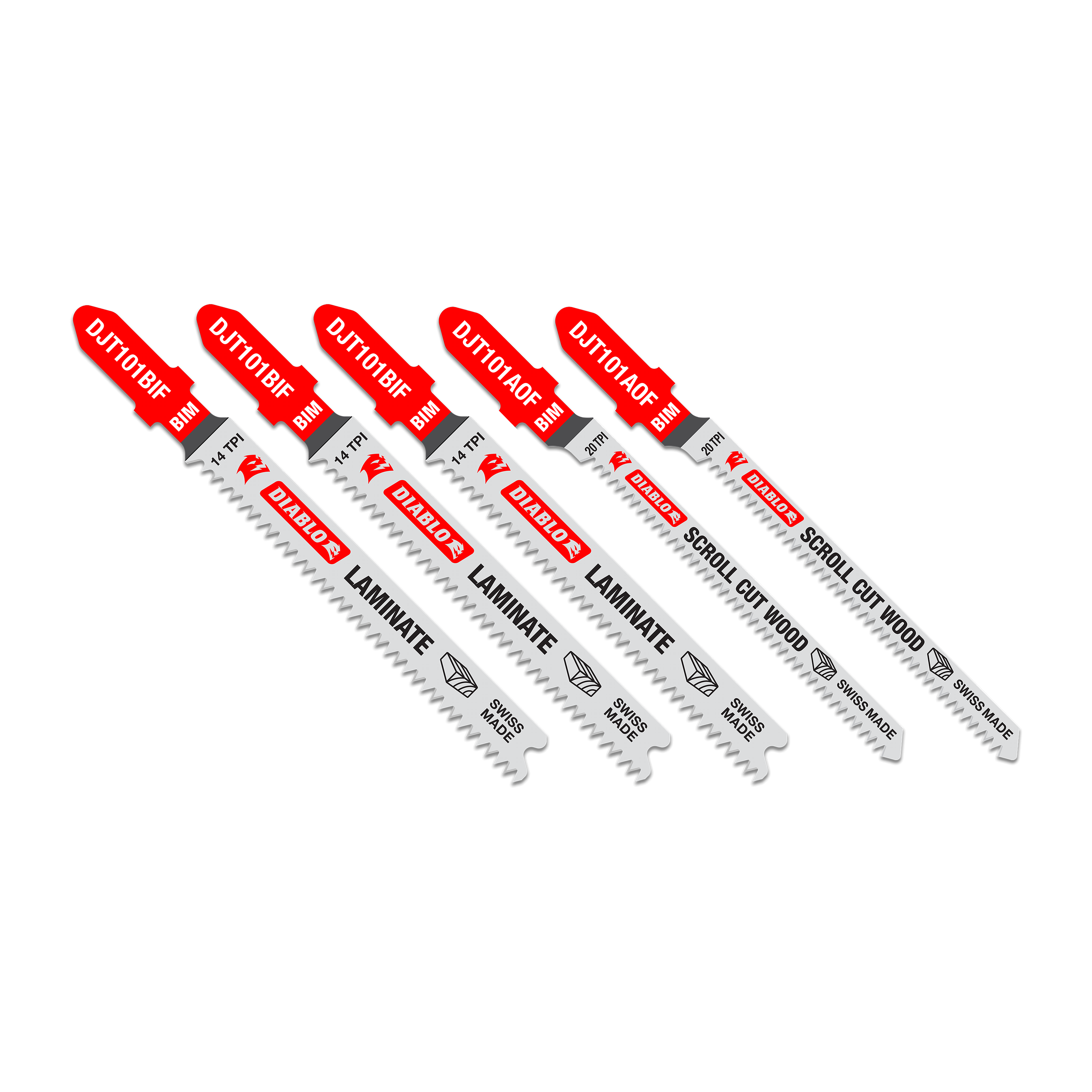 Diablo BiMetal TShank Jig Saw Blade Set for Laminate Cutting JMP Wood
