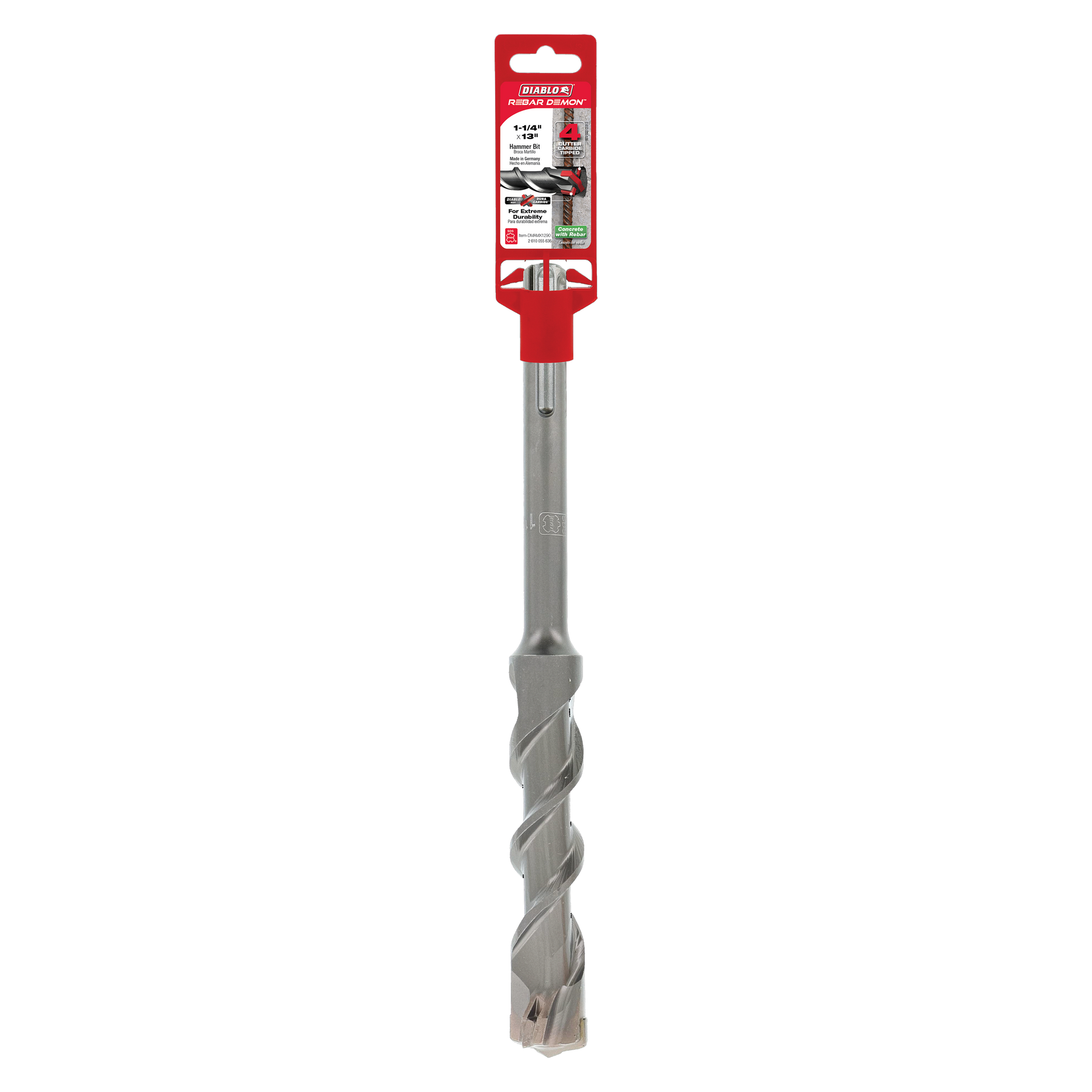 Diablo Rebar Demon™ SDS-Max 4-Cutter Full Carbide Head Hammer Drill Bit