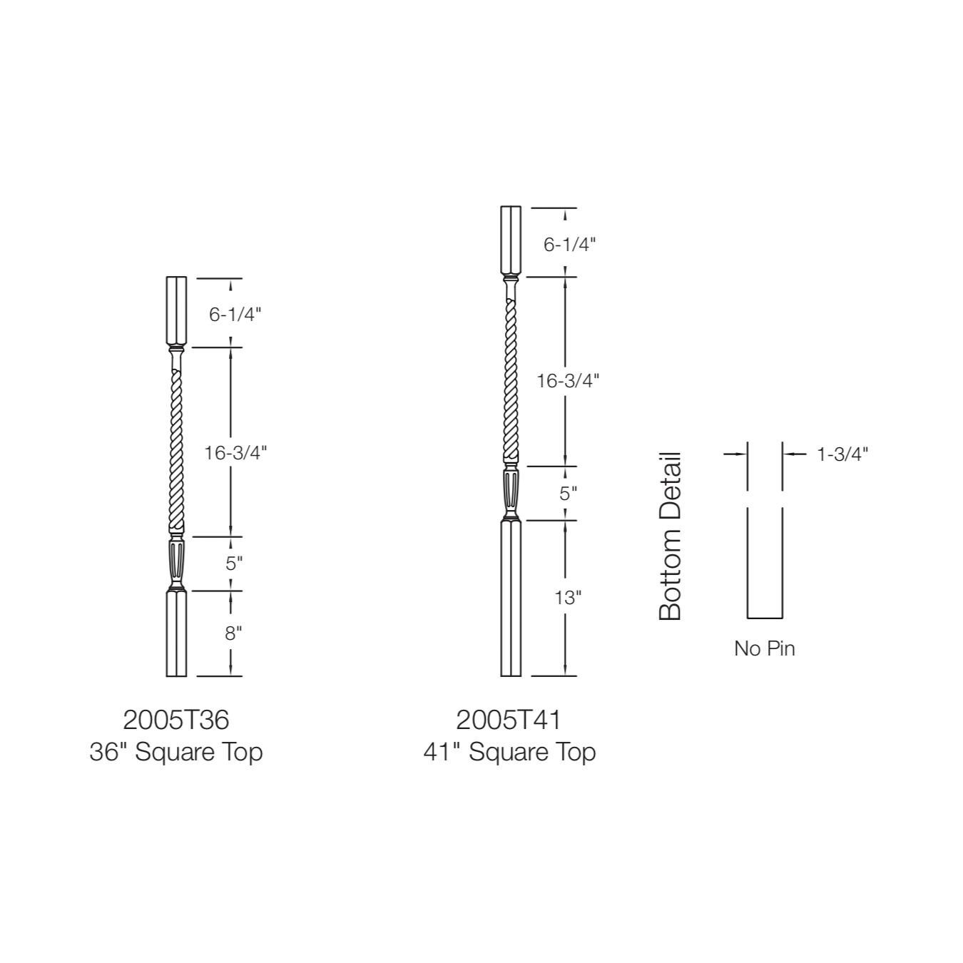 Stockbridge 2005T Baluster (Twist)