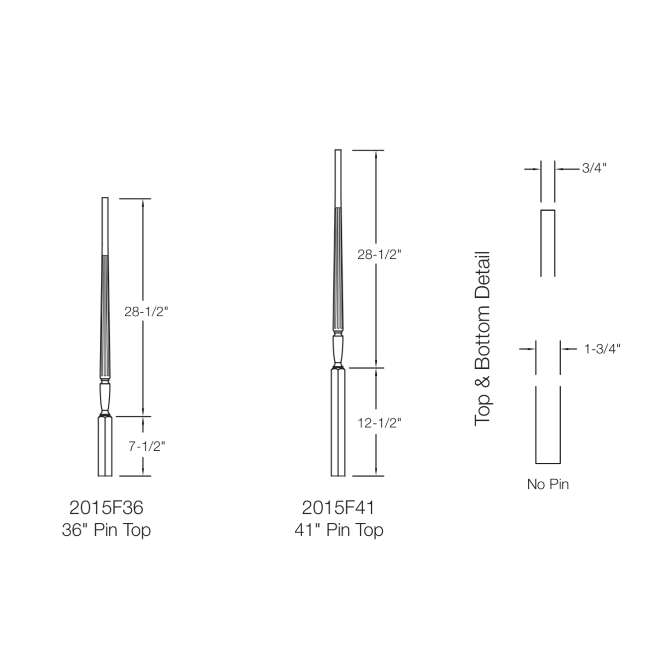 Stockbridge 2015F Baluster (Fluted)