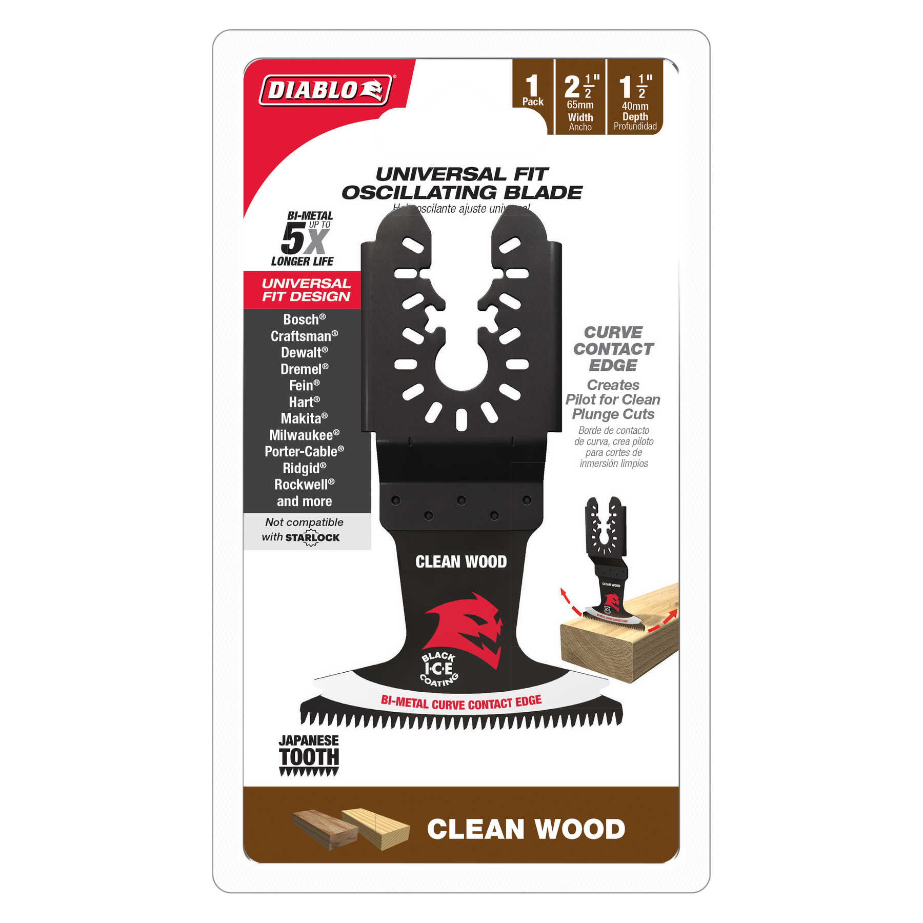 Diablo Bi-Metal Oscillating Blades for Clean Wood