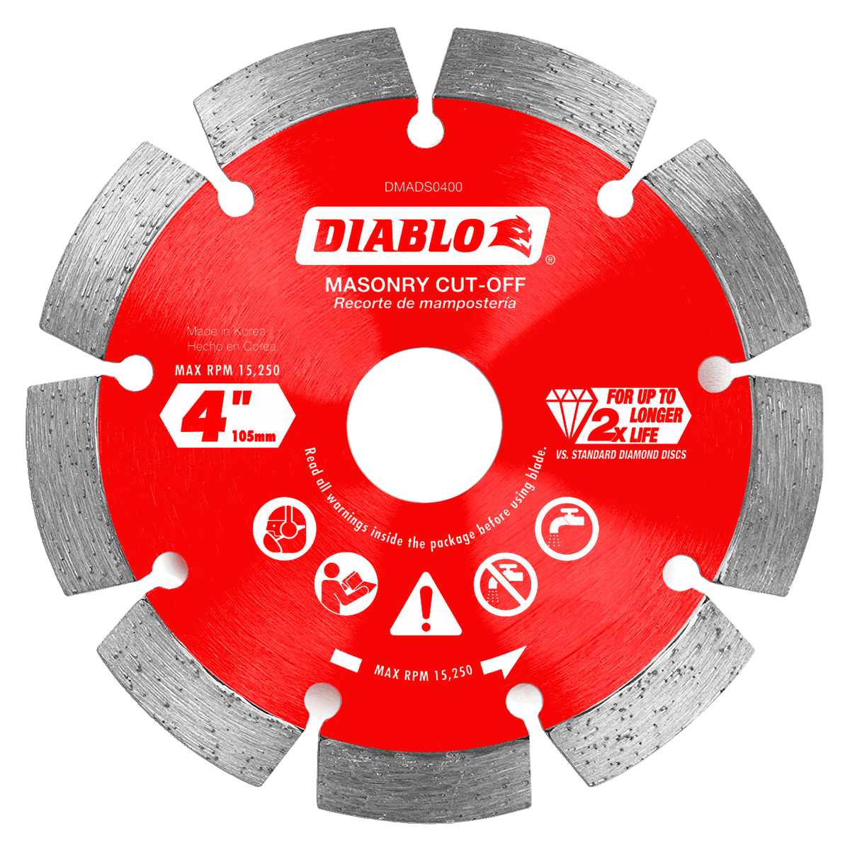 Diablo Diamond Segmented Cut-Off Discs for Masonry