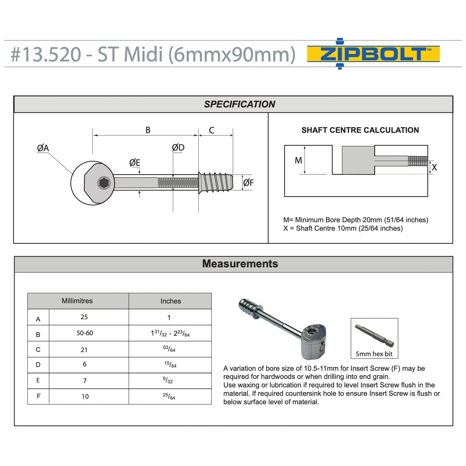 Zipbolt UT ST Midi 13.520