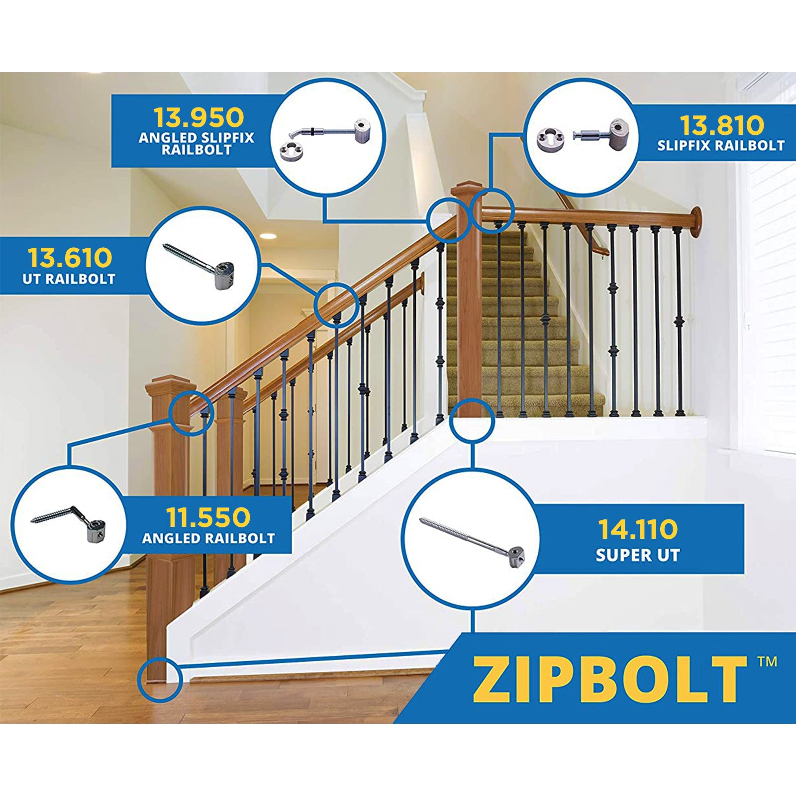 Zipbolt Slipfix Railbolt