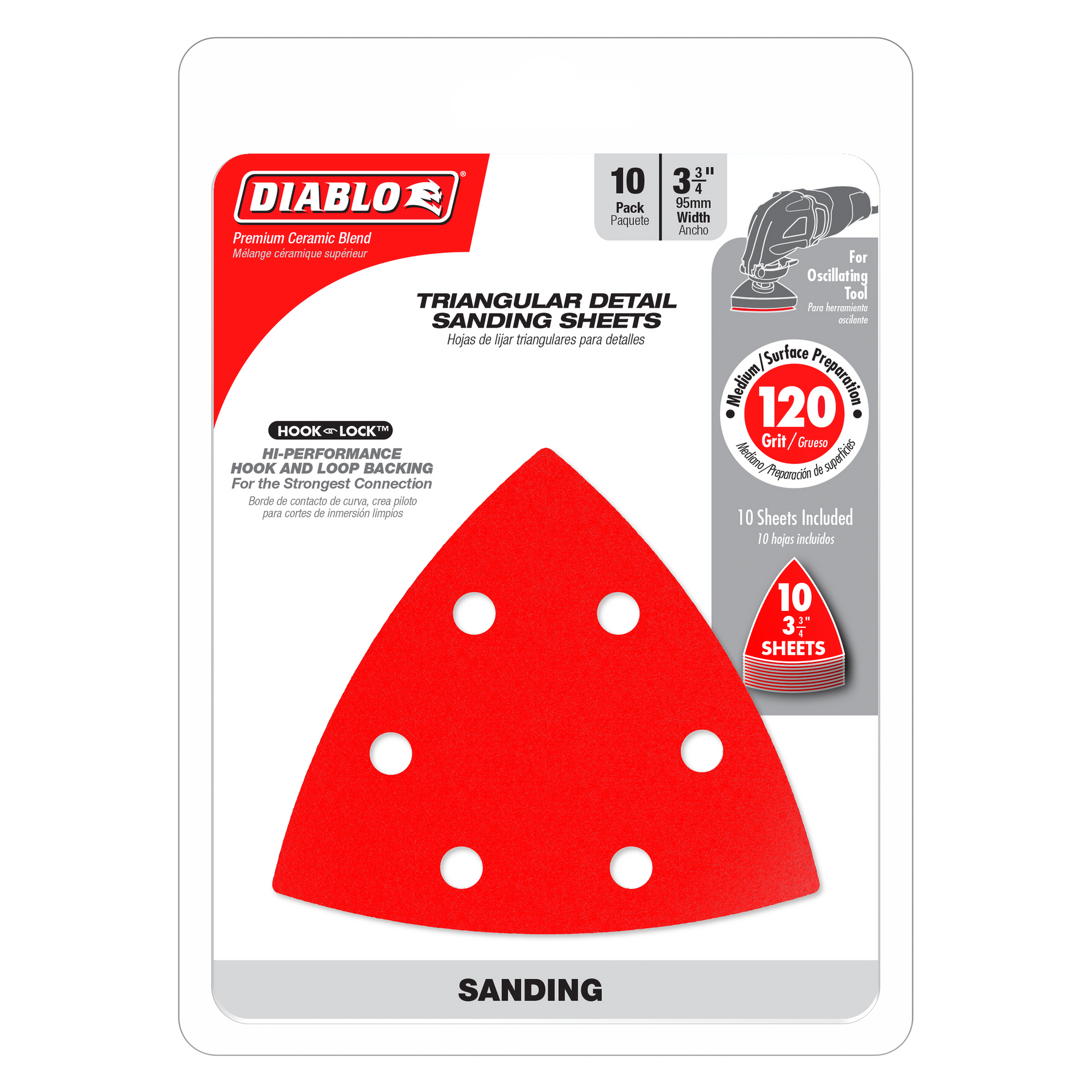 Diablo 3-3/4 in. Oscillating Detail Triangle Sanding Sheets